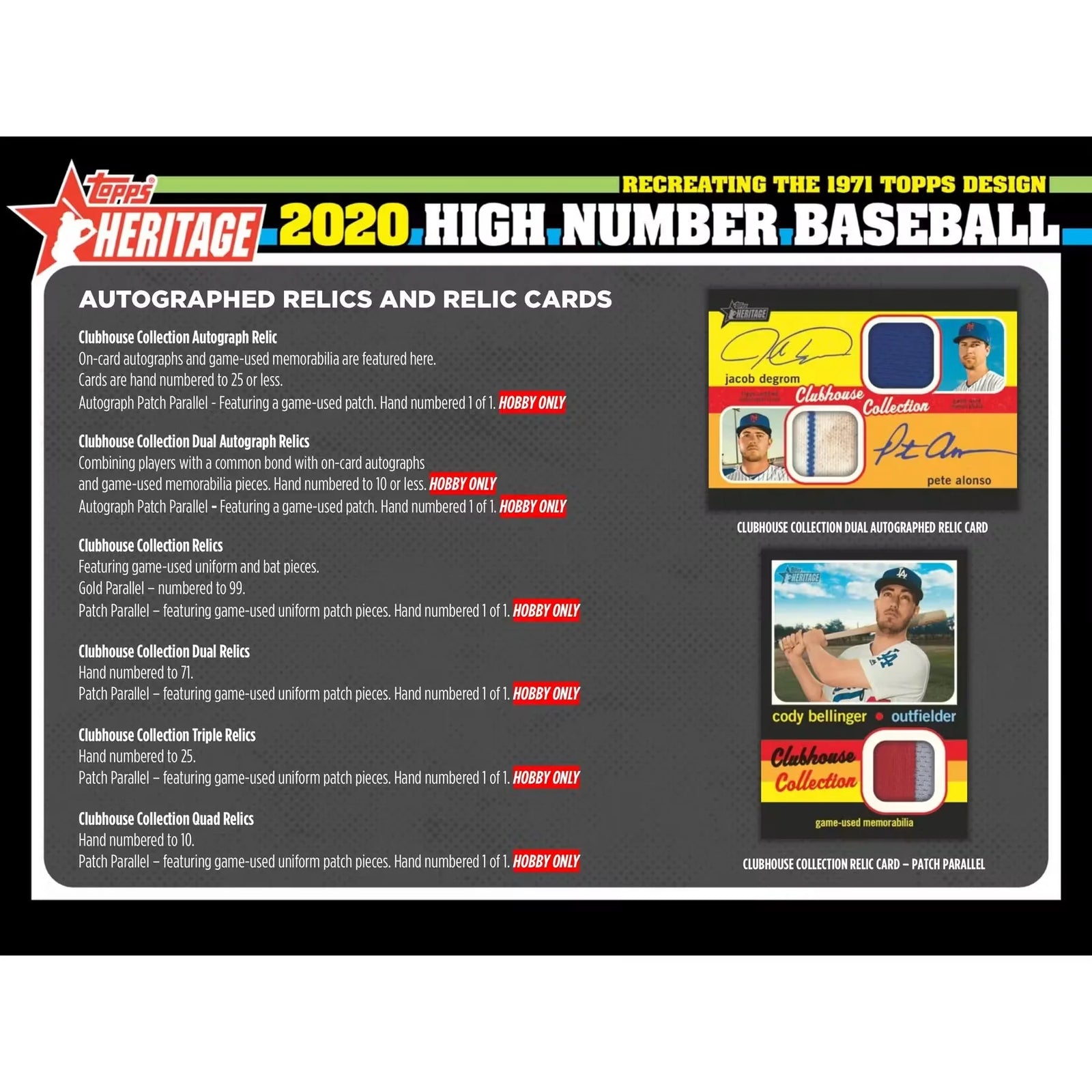 2020 Topps Heritage High Number Baseball Hobby 12-Box Case (Ships Sealed Only) - D