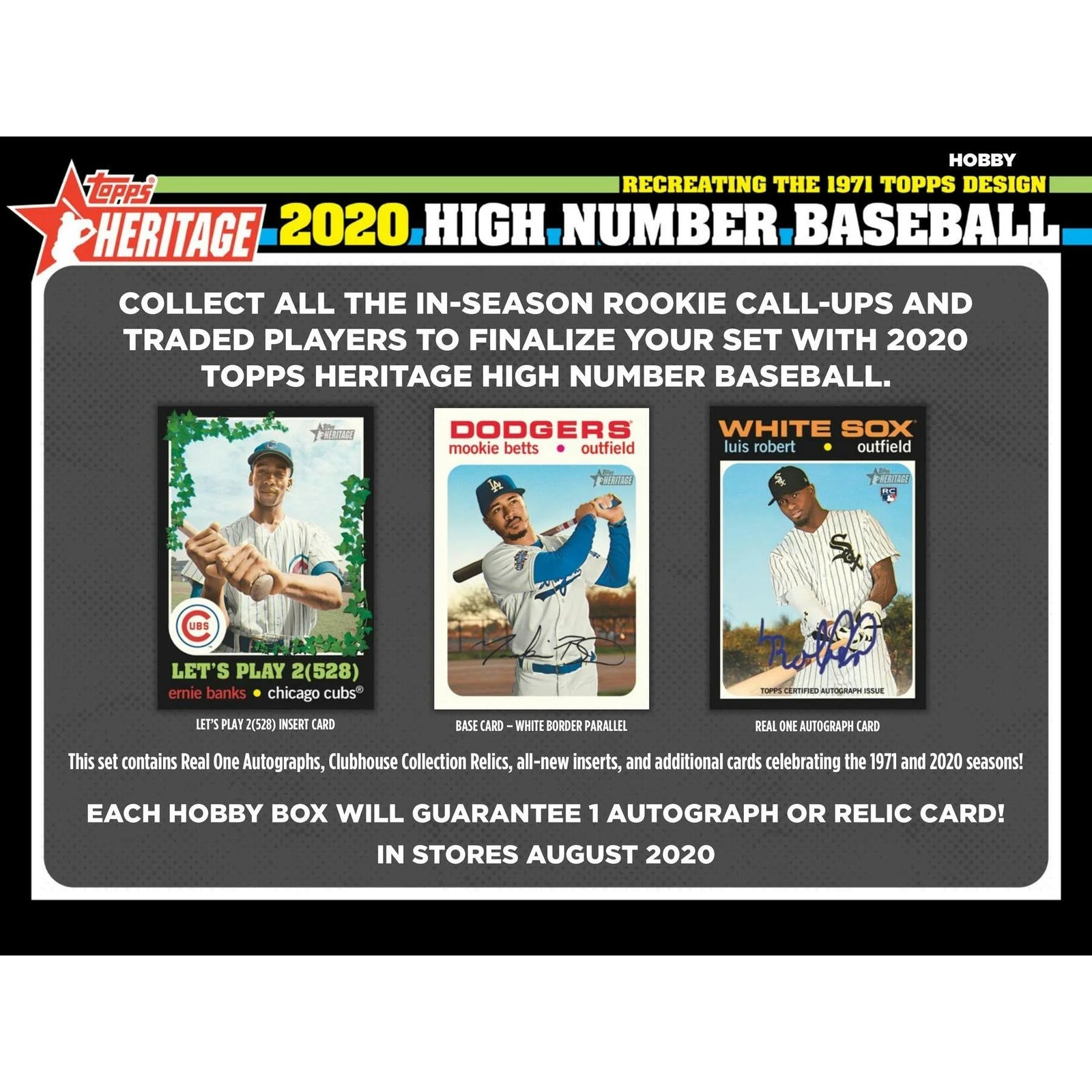 2020 Topps Heritage High Number Baseball Hobby Box (Ships Sealed Only) - D