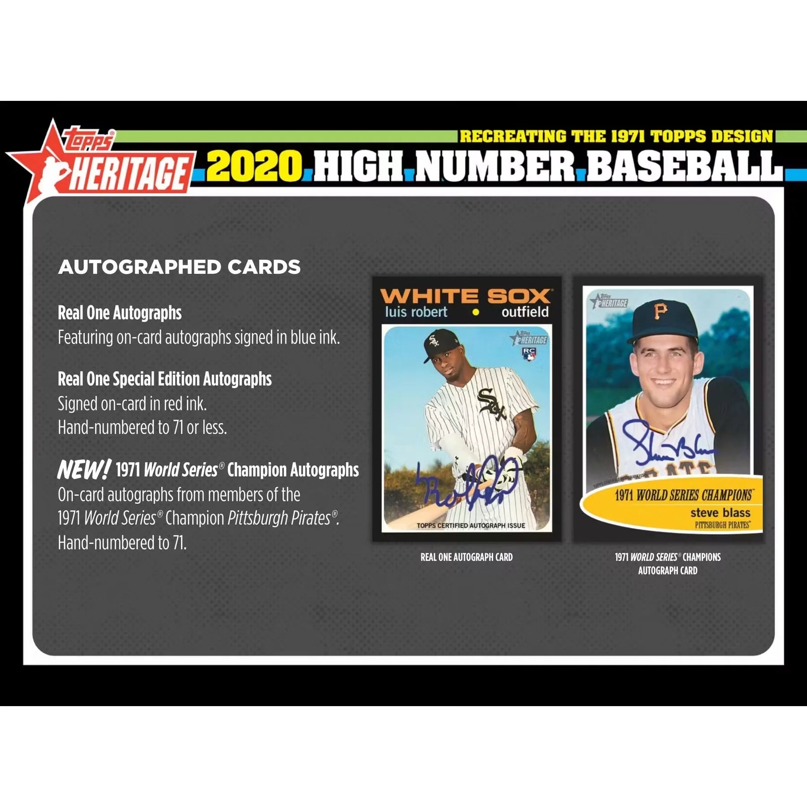 2020 Topps Heritage High Number Baseball Hobby Box (Ships Sealed Only) - D