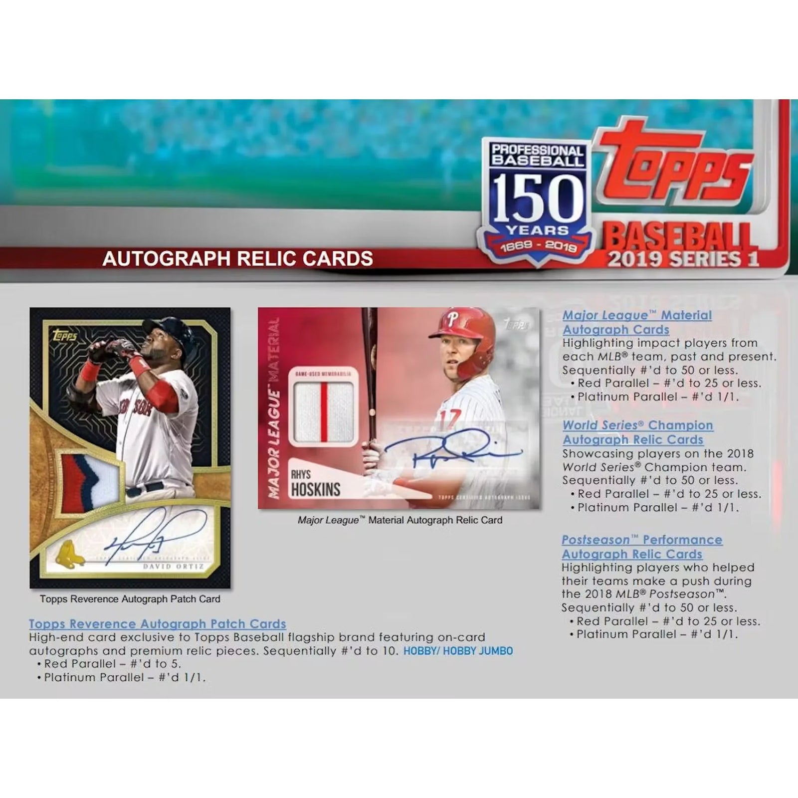 2019 Topps Series 1 Baseball Hobby 12-Box Case (Ships Sealed Only) - D