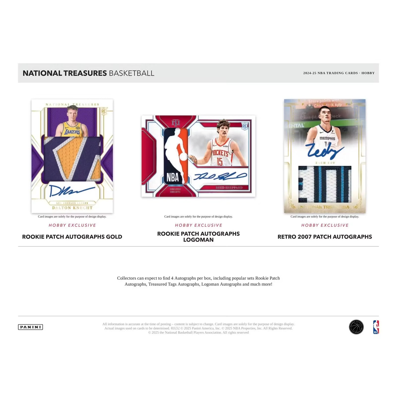 2024-25 Panini National Treasures Basketball Hobby Box (Ships Sealed Only)