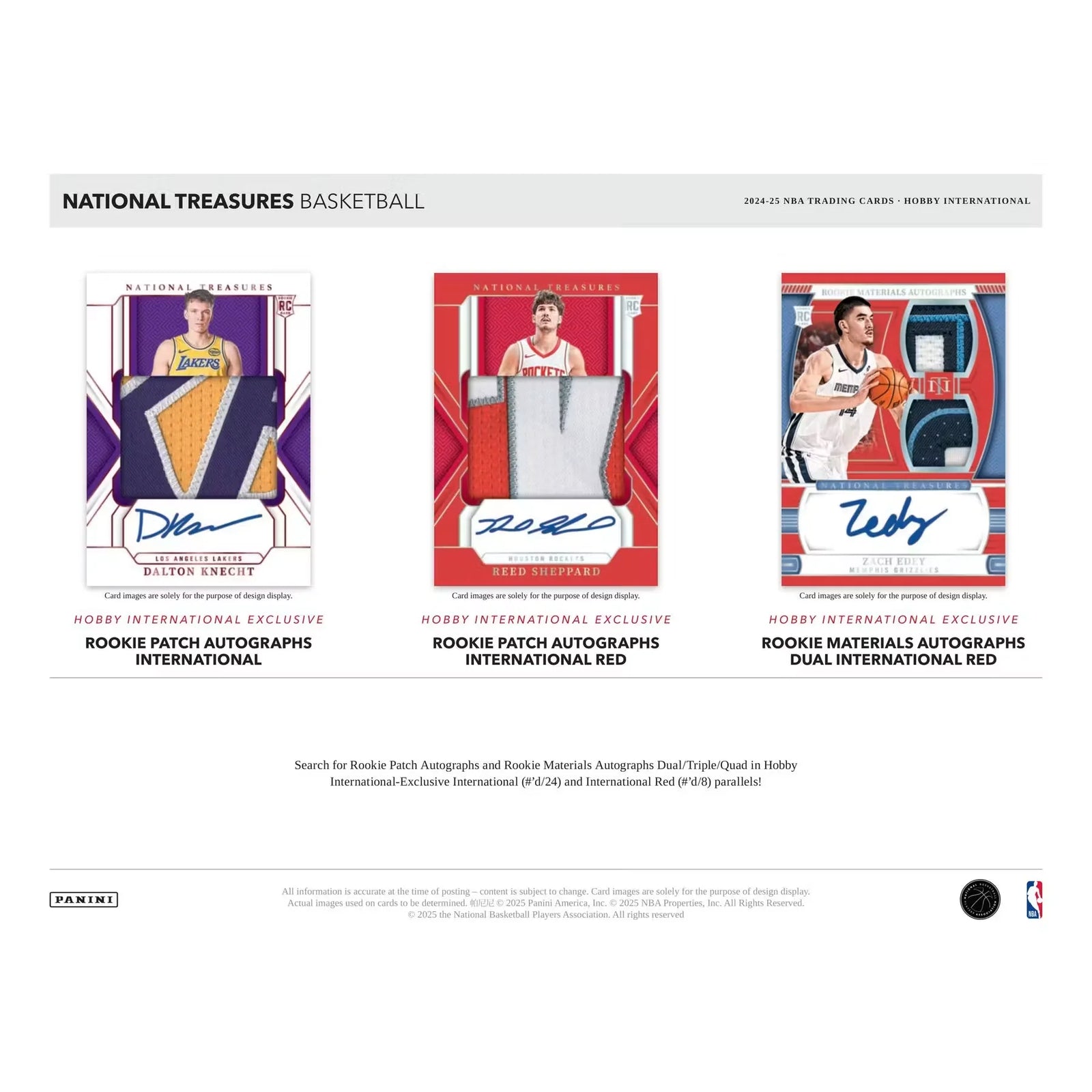 2024-25 Panini National Treasures Basketball International Hobby 4-Box Case (Ships Sealed Only)