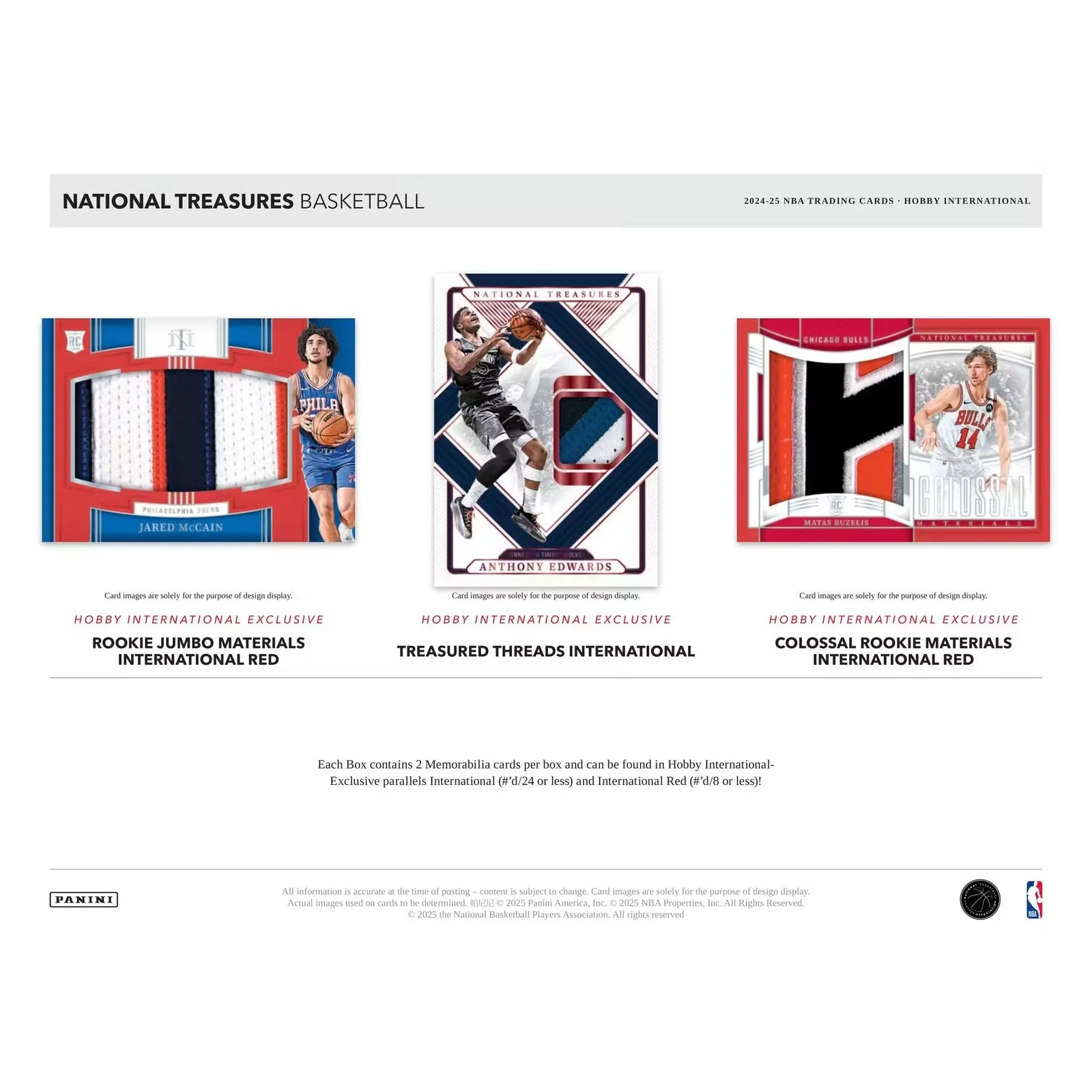 2024-25 Panini National Treasures Basketball International Hobby 4-Box Case (Ships Sealed Only)