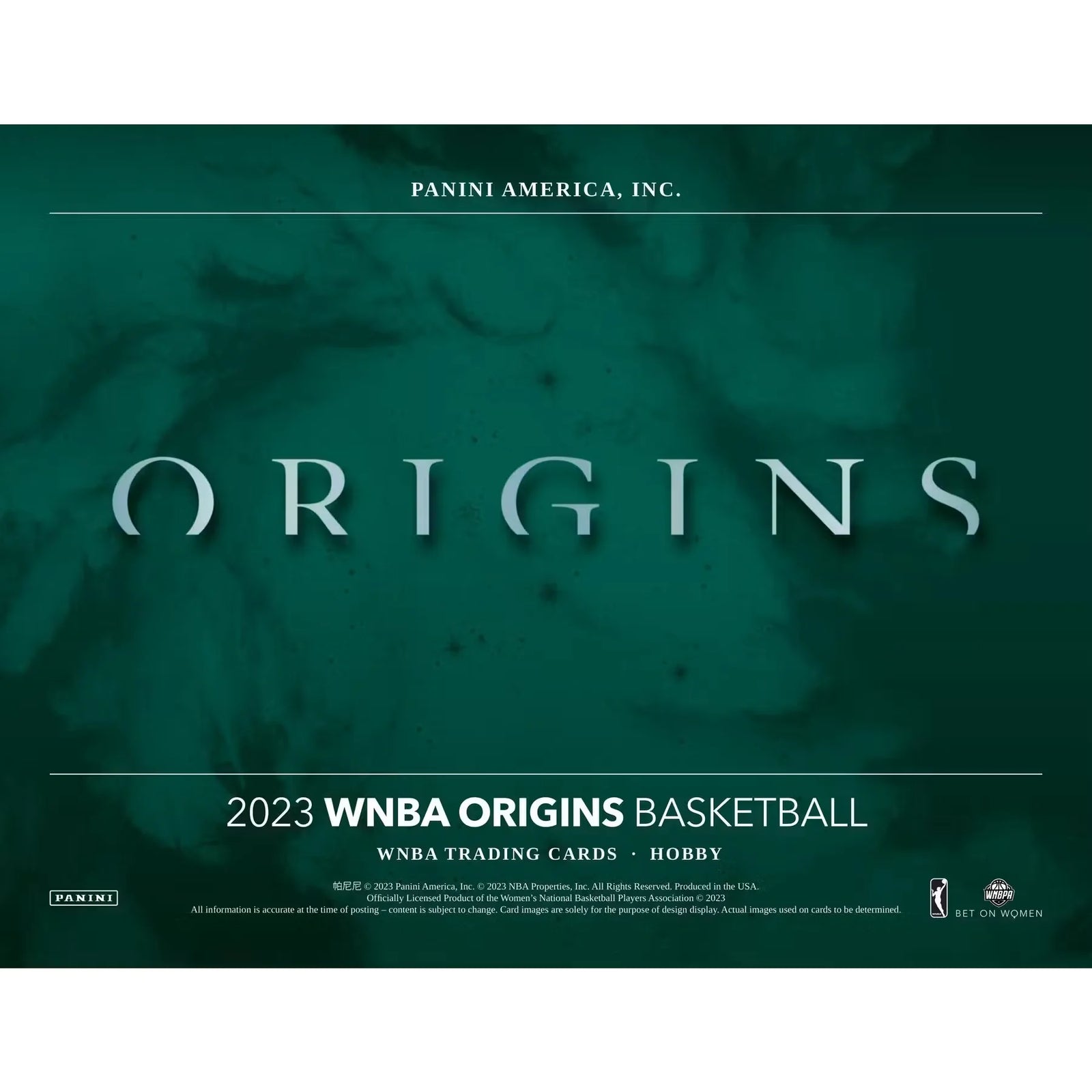 2023 Panini WNBA Origins Basketball Hobby 10-Box Case (Ships Sealed Only) - D