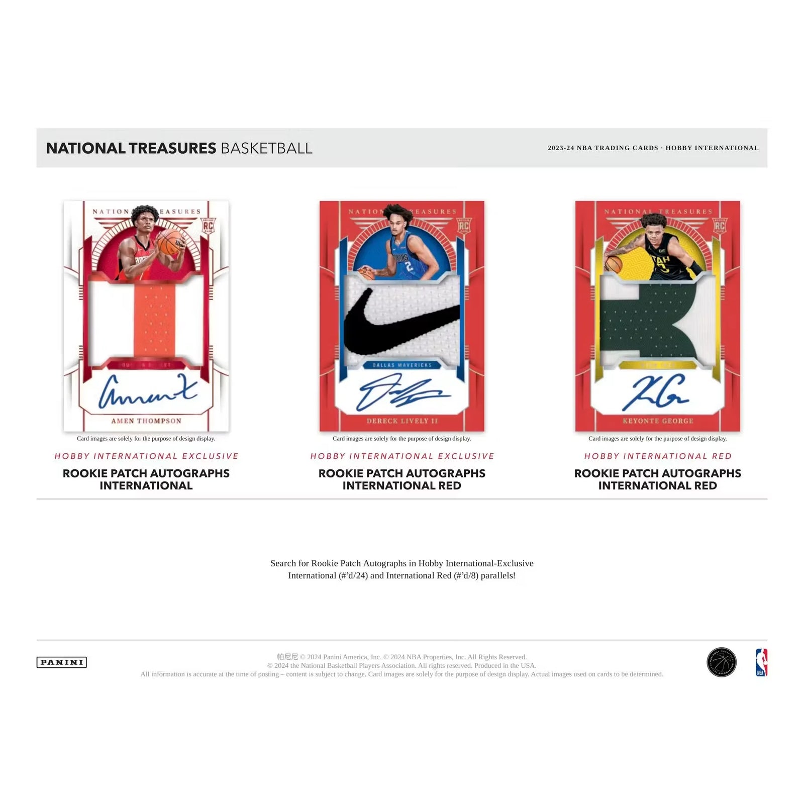 2023-24 Panini National Treasures Basketball International Hobby 4-Box Case (Ships Sealed Only)