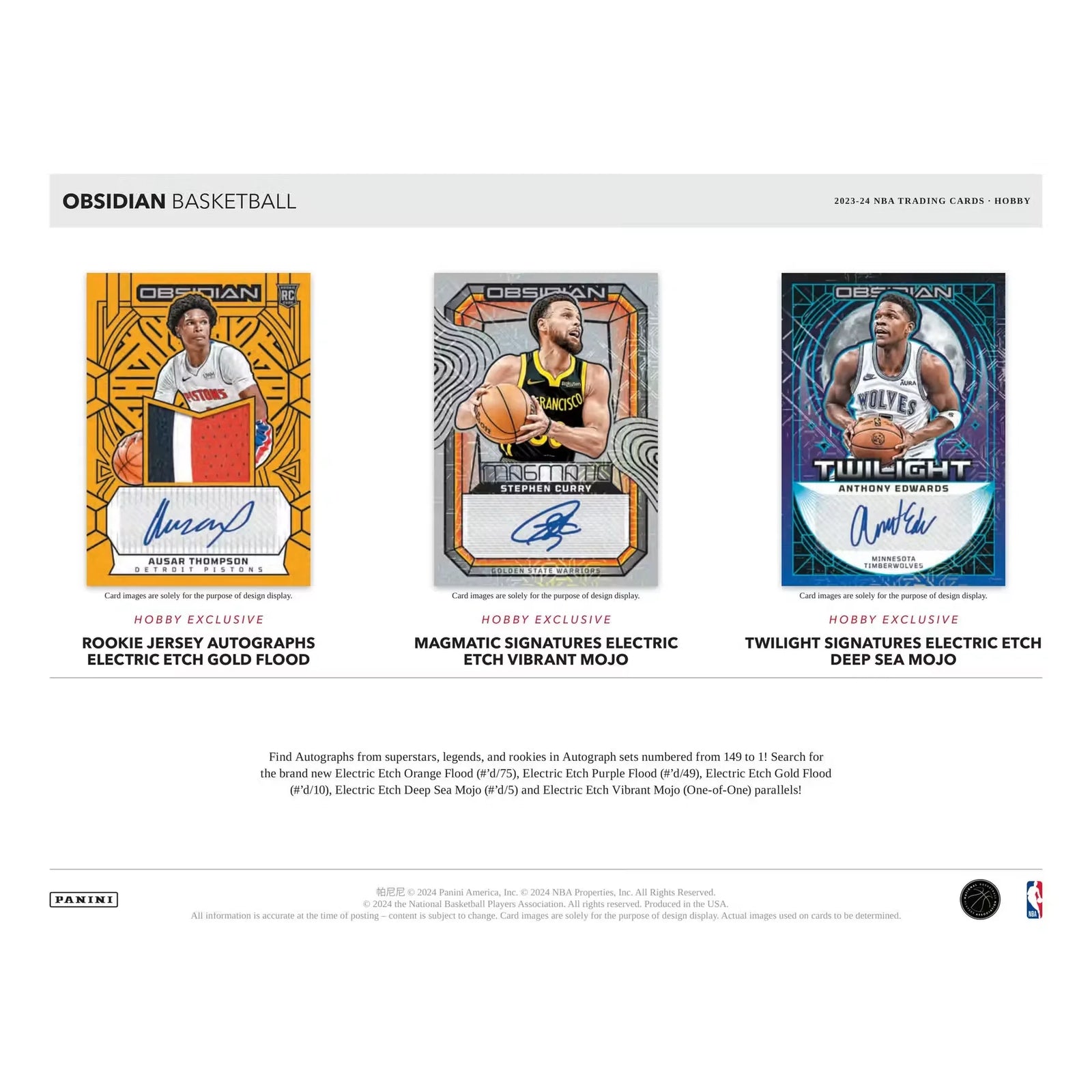 2023-24 Panini Obsidian Basketball Hobby 12-Box Case (Ships Sealed Only)