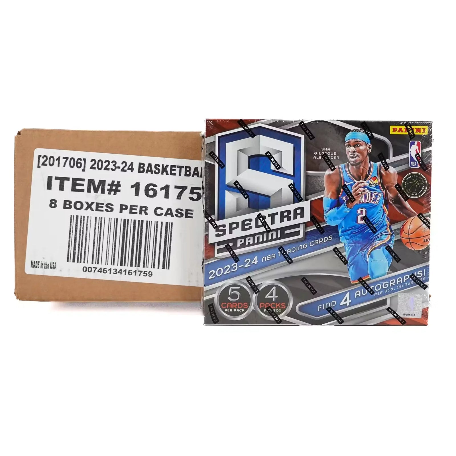 2023-24 Panini Spectra Basketball Hobby 8-Box Case (Ships Sealed Only)
