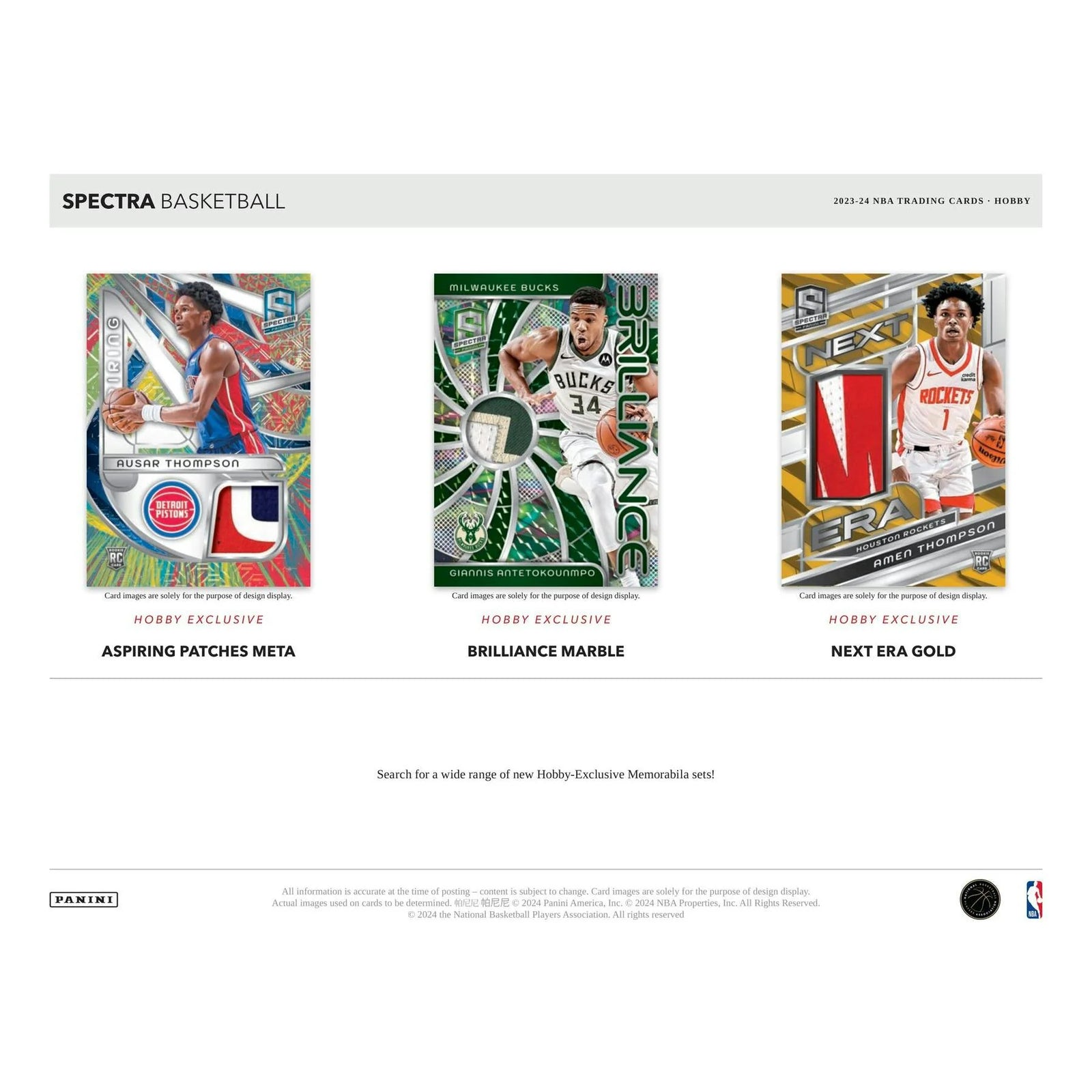 2023-24 Panini Spectra Basketball Hobby 8-Box Case (Ships Sealed Only)