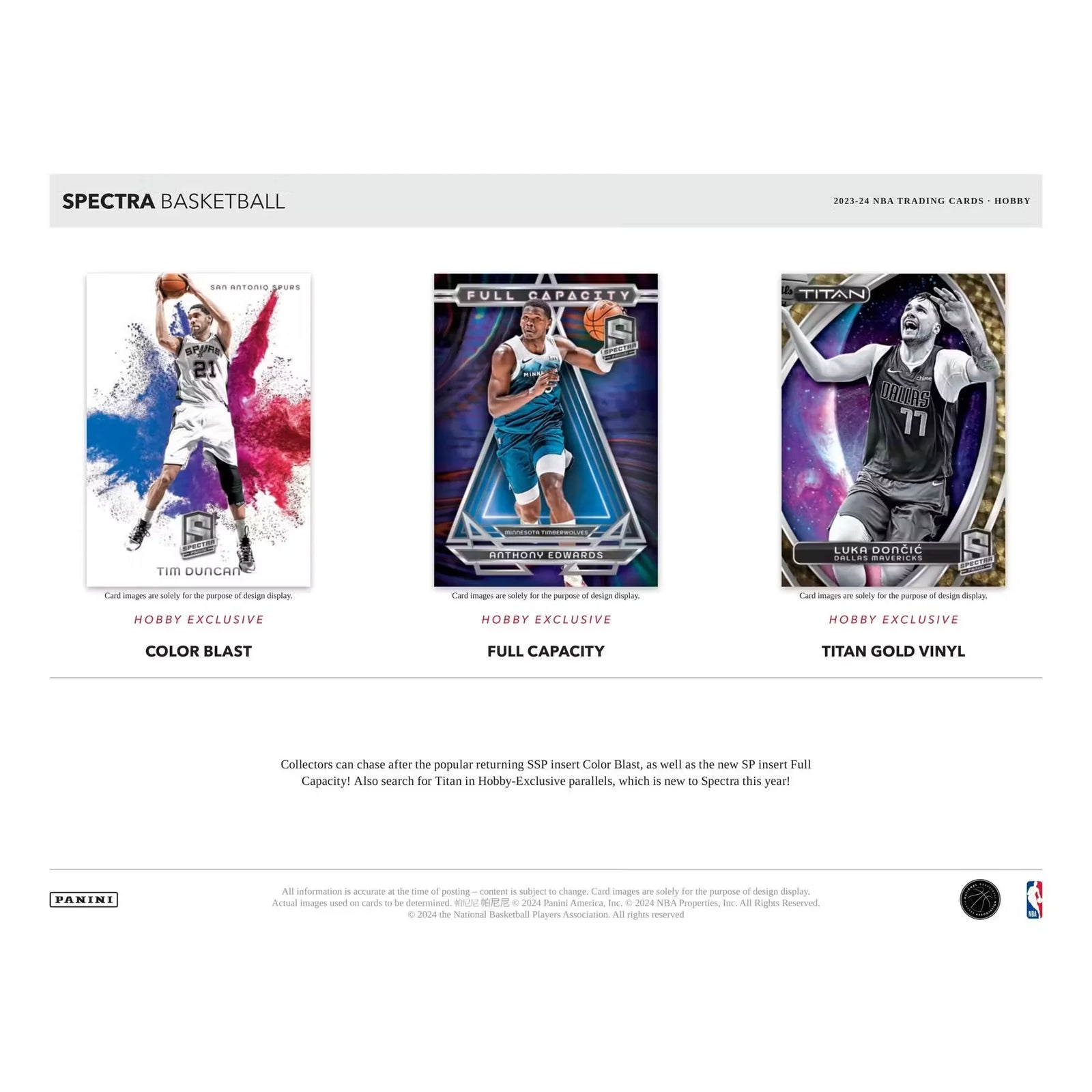 2023-24 Panini Spectra Basketball Hobby 8-Box Case (Ships Sealed Only)