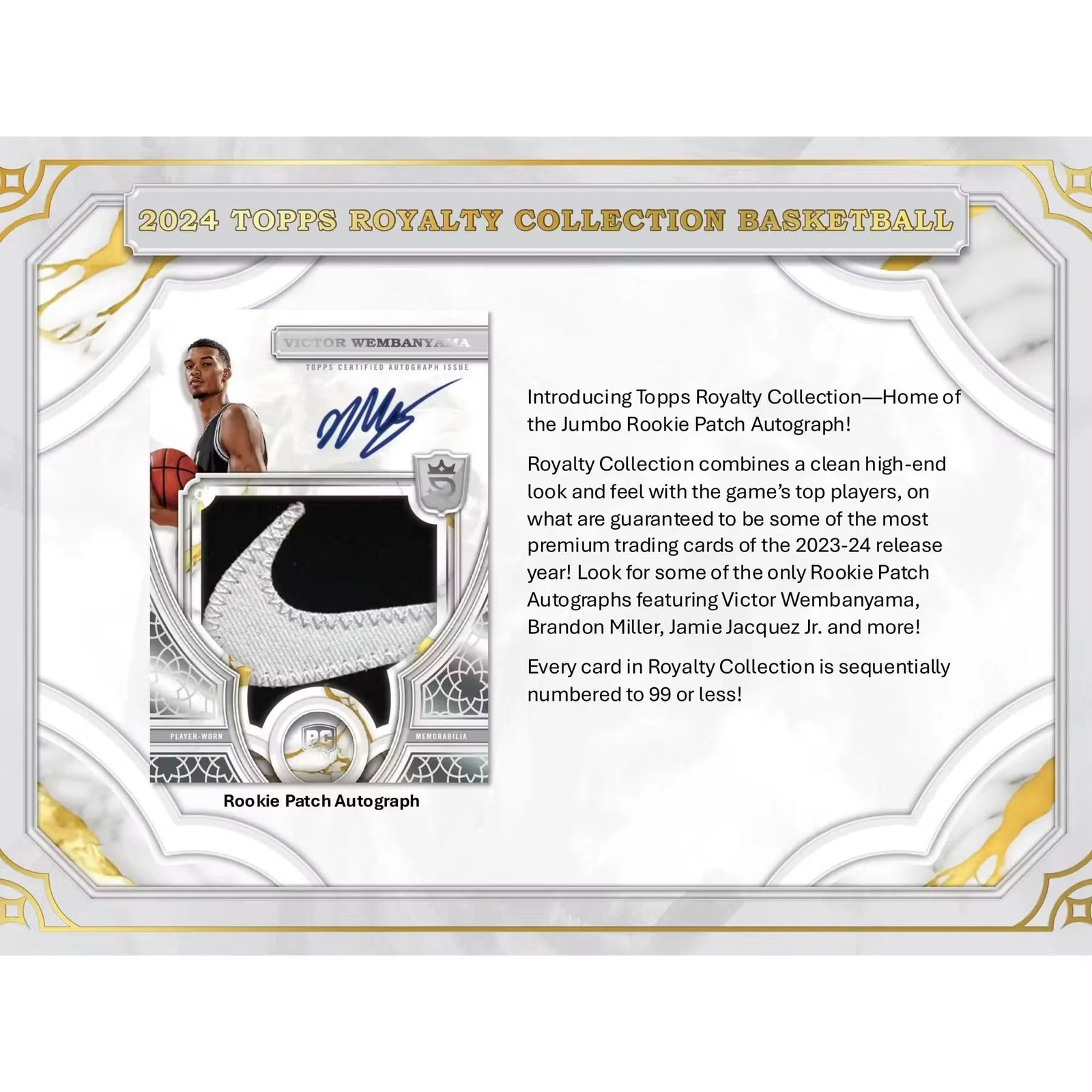 2023-24 Topps Royalty Collection Basketball Hobby Box | Premium Autographs (Ships Sealed Only)