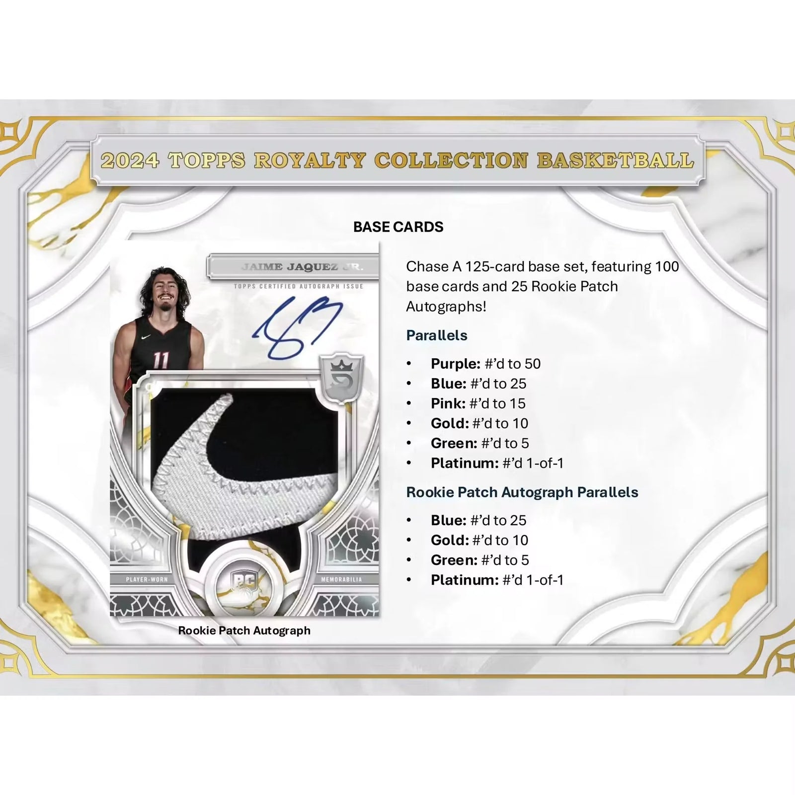 2023-24 Topps Royalty Collection Basketball Hobby Box | Premium Autographs (Ships Sealed Only)