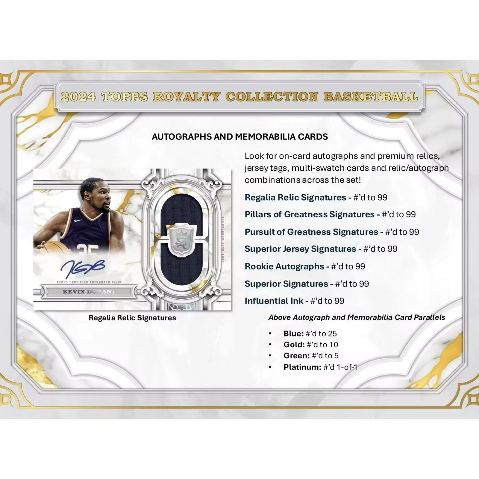 2023-24 Topps Royalty Collection Basketball Hobby Box | Premium Autographs (Ships Sealed Only)