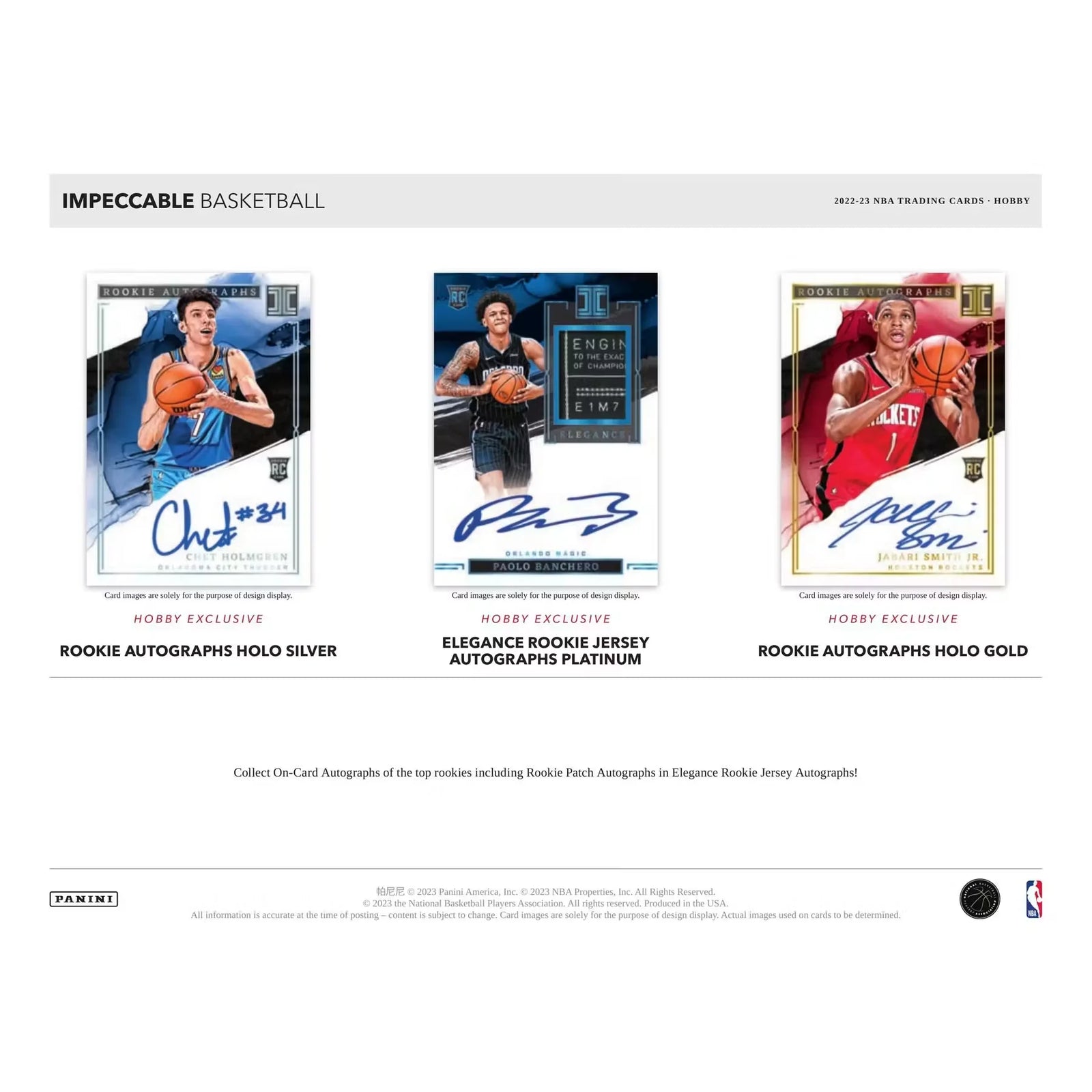 2022-23 Panini Impeccable Basketball Hobby 3-Box Case (Ships Sealed Only)