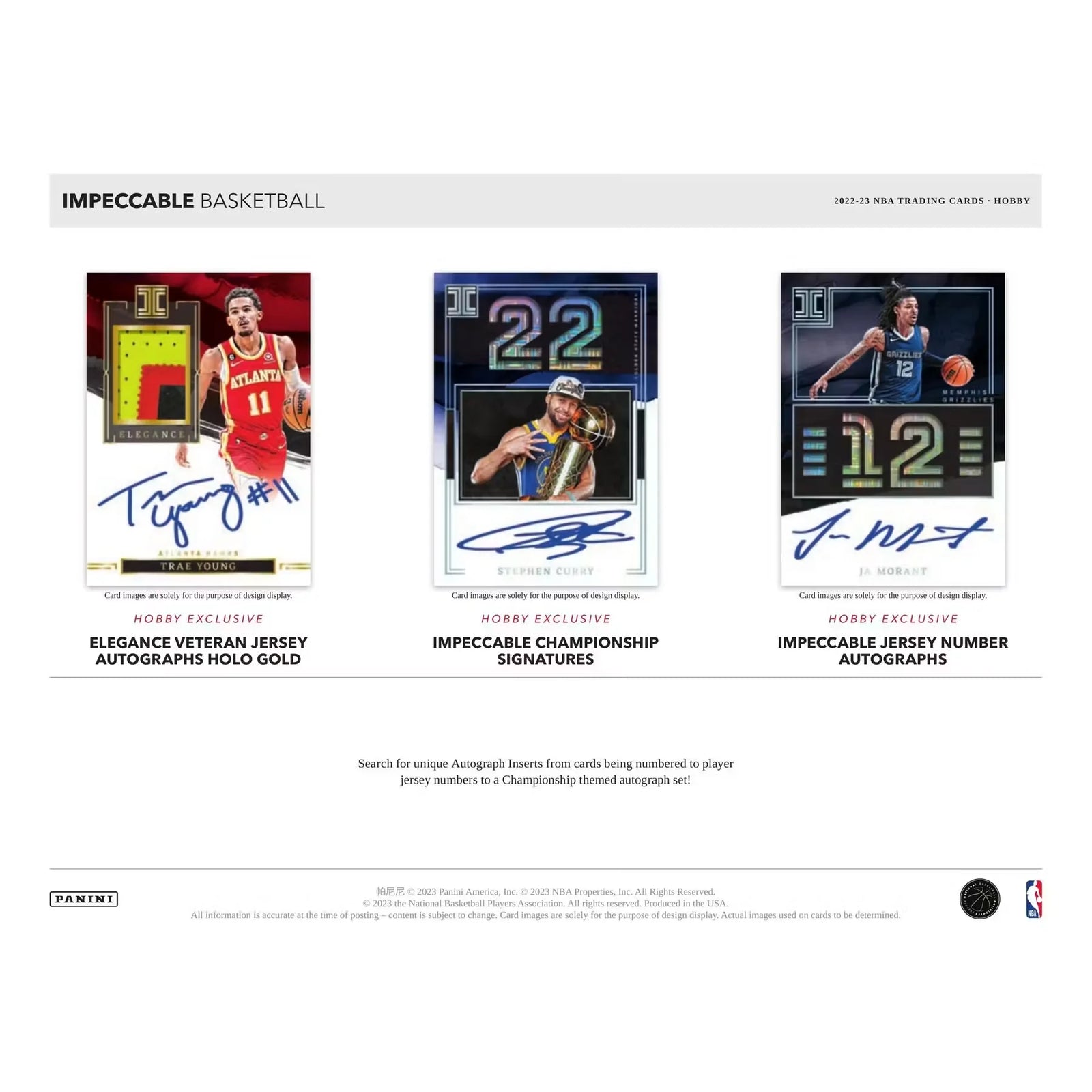 2022-23 Panini Impeccable Basketball Hobby 3-Box Case (Ships Sealed Only)