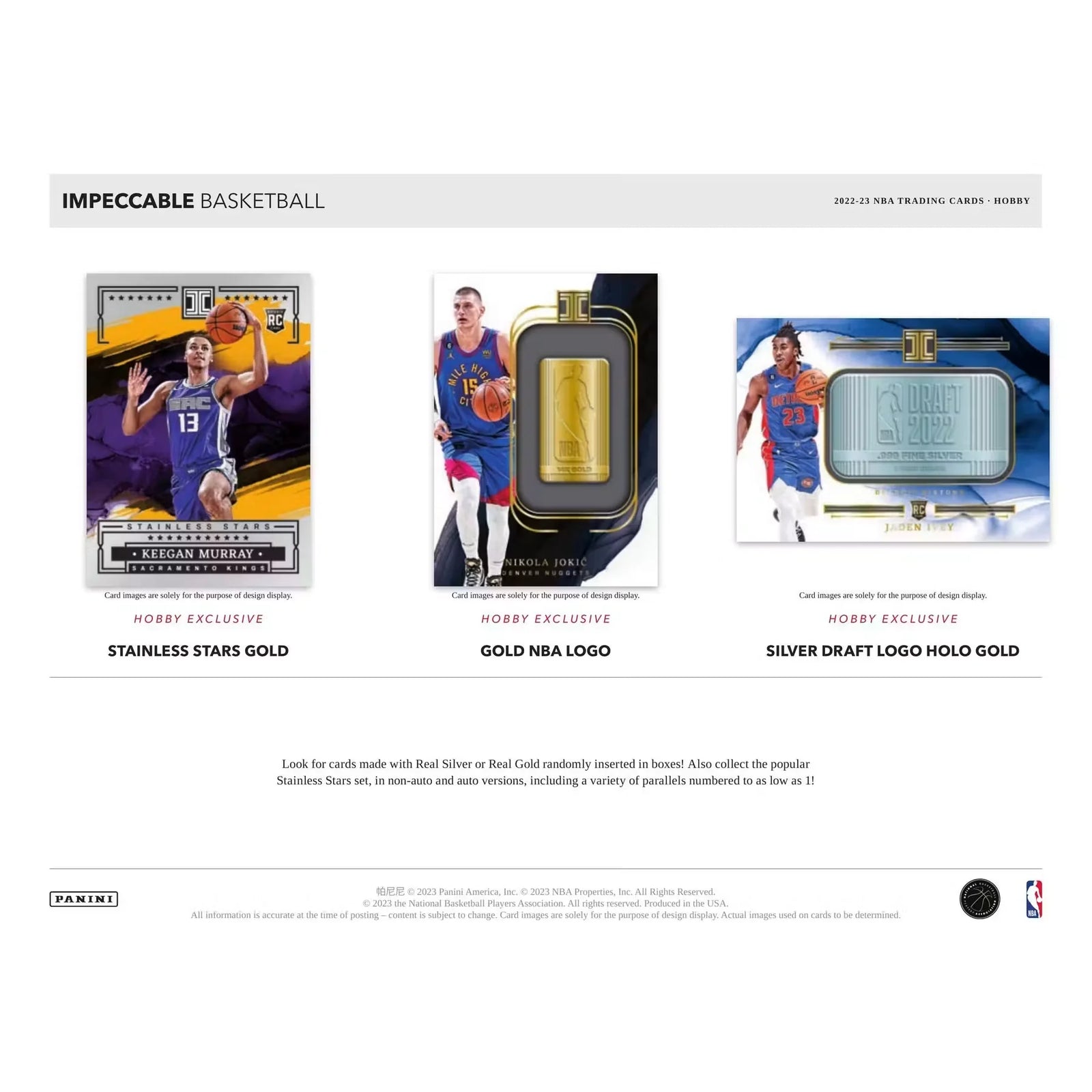 2022-23 Panini Impeccable Basketball Hobby 3-Box Case (Ships Sealed Only)