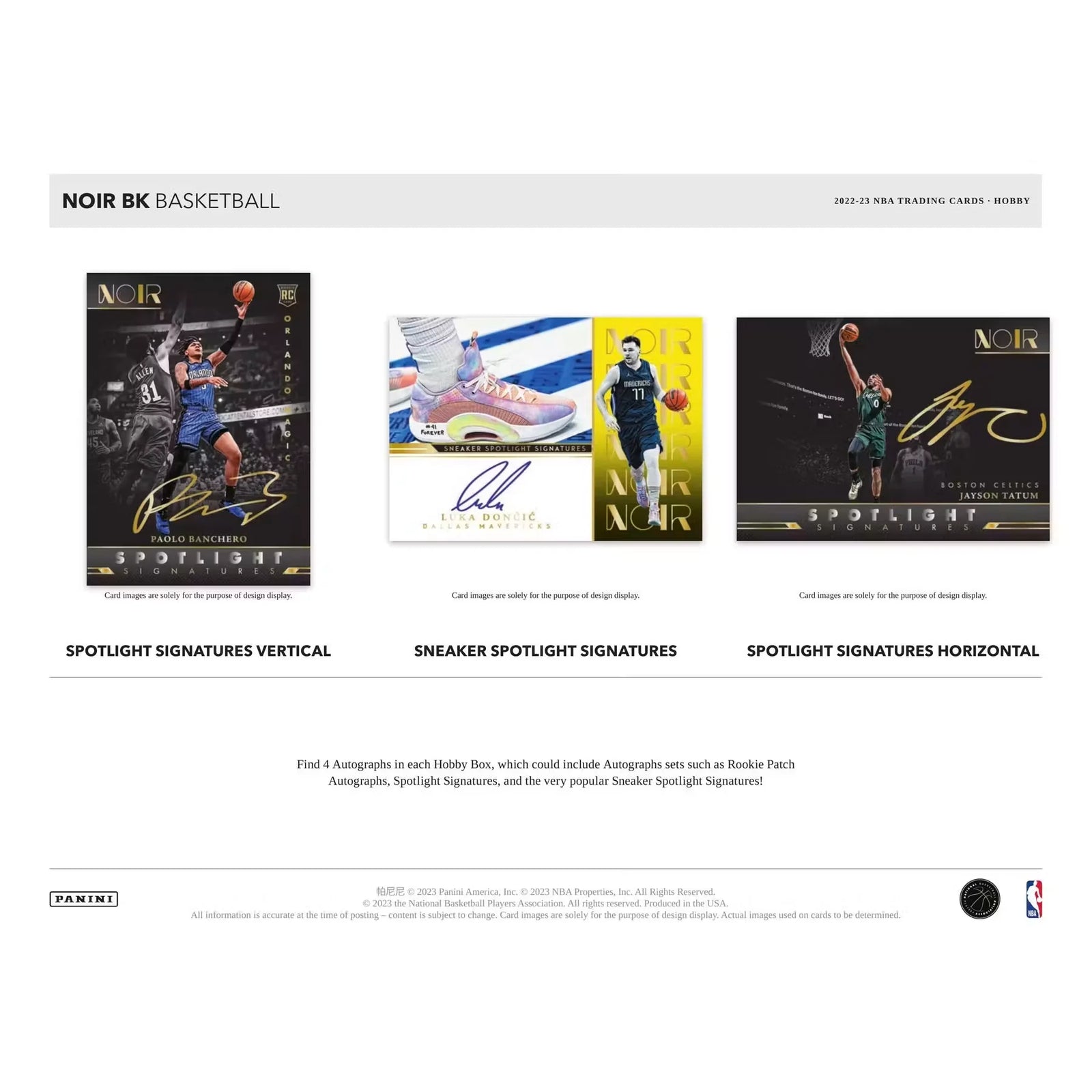 2022-23 Panini Noir Basketball Hobby 4-Box Case (Ships Sealed Only)