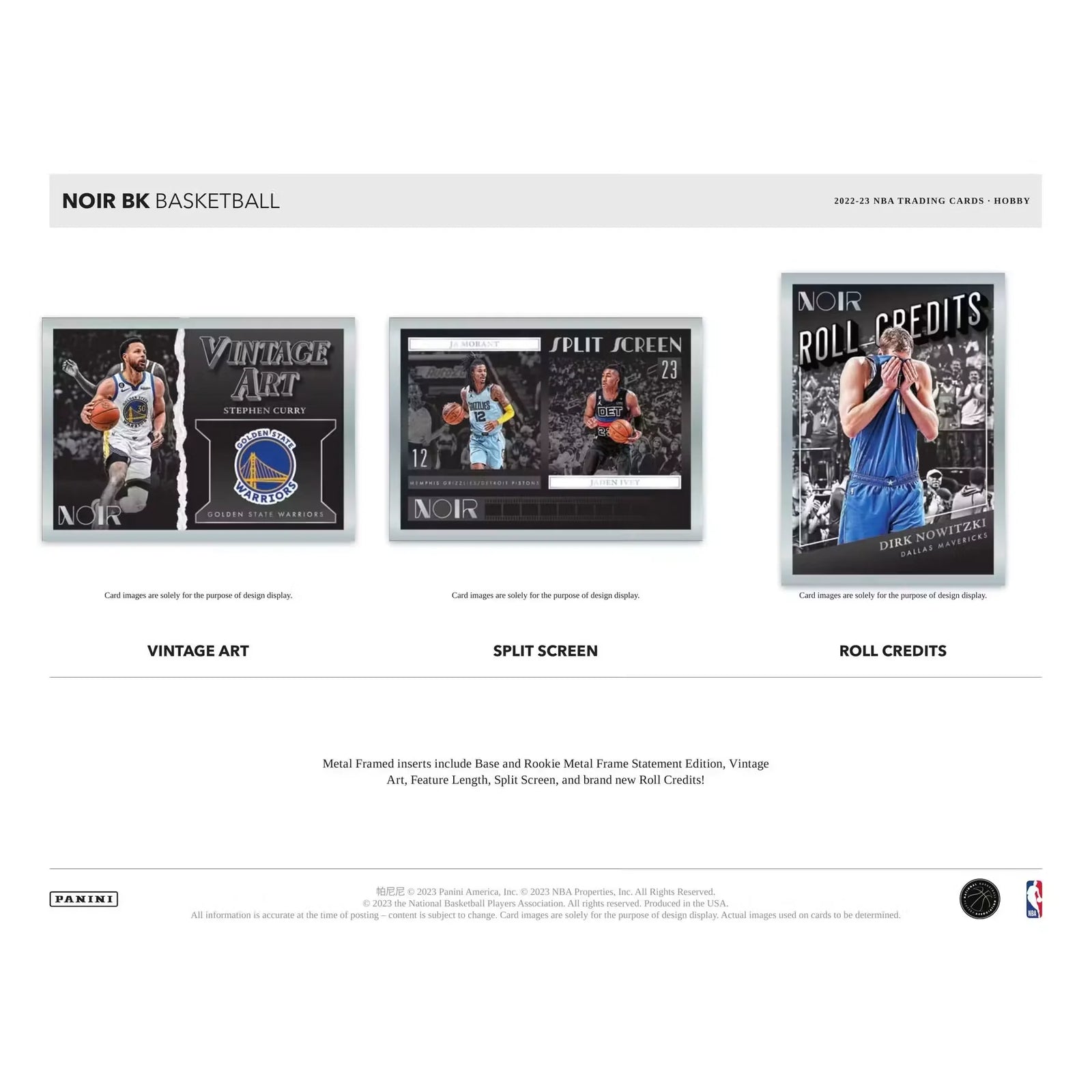 2022-23 Panini Noir Basketball Hobby 4-Box Case (Ships Sealed Only)