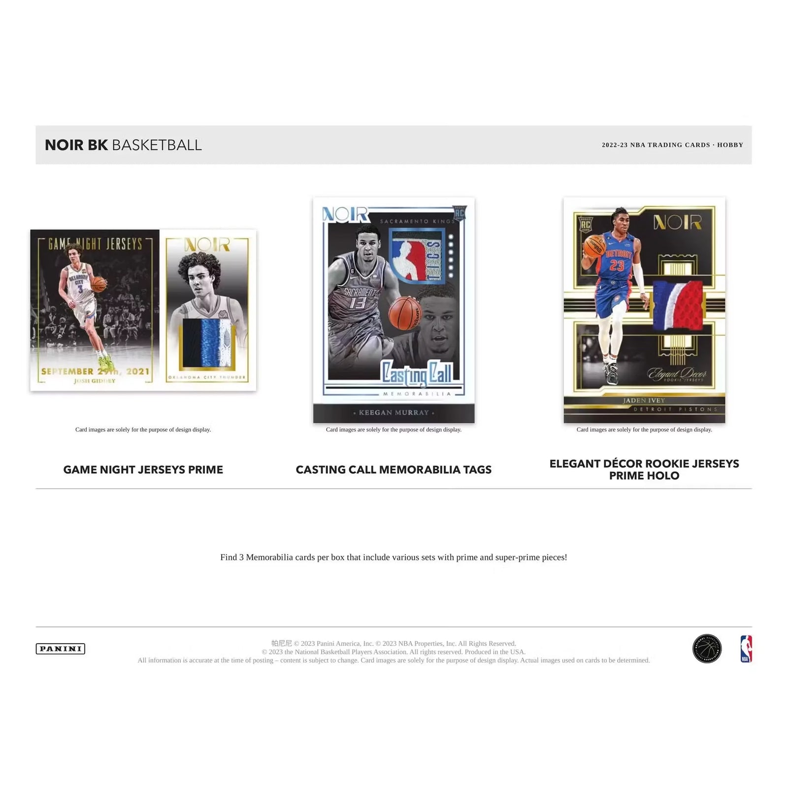 2022-23 Panini Noir Basketball Hobby 4-Box Case (Ships Sealed Only)