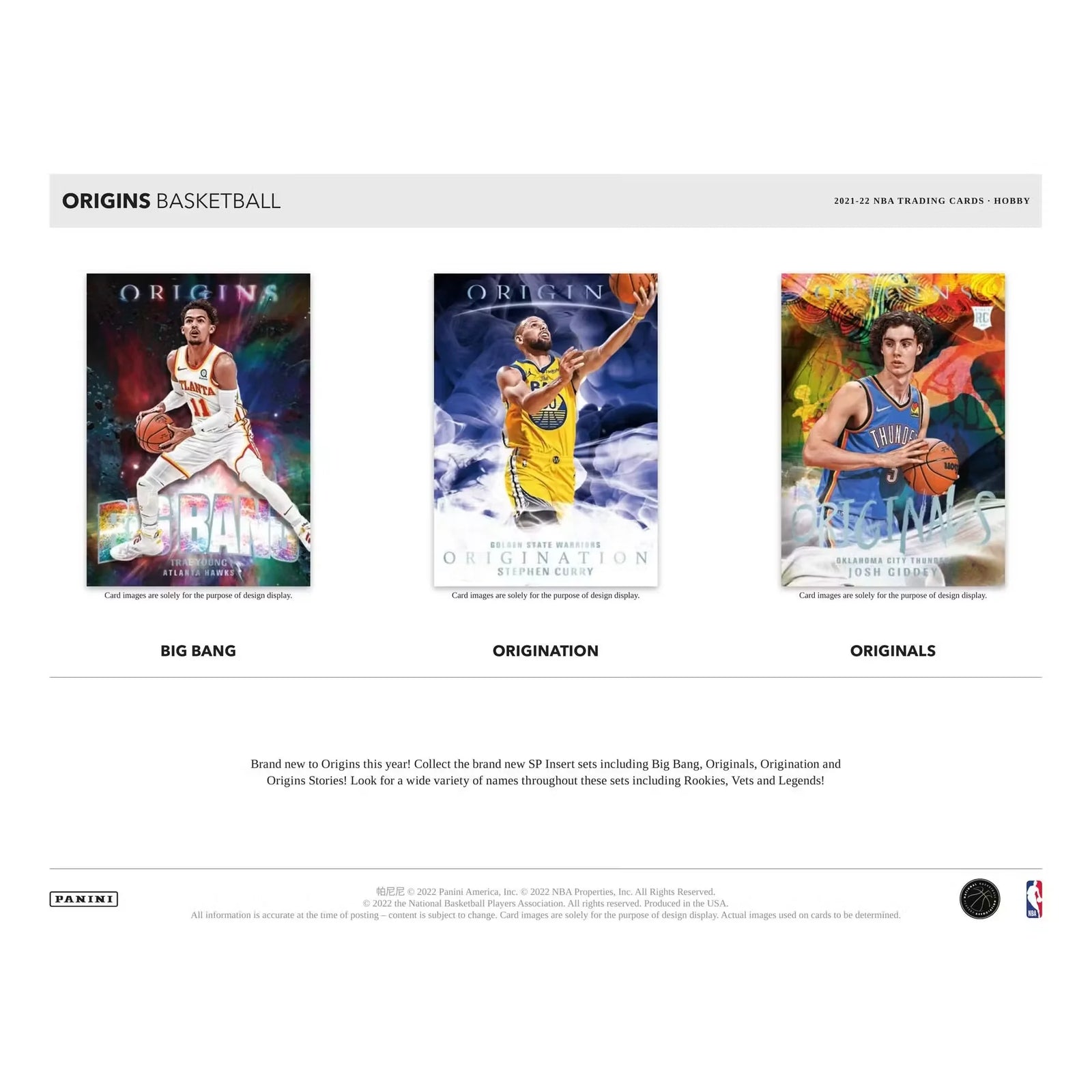 2021-22 Panini Origins Basketball Hobby Box (Ships Sealed Only) - D