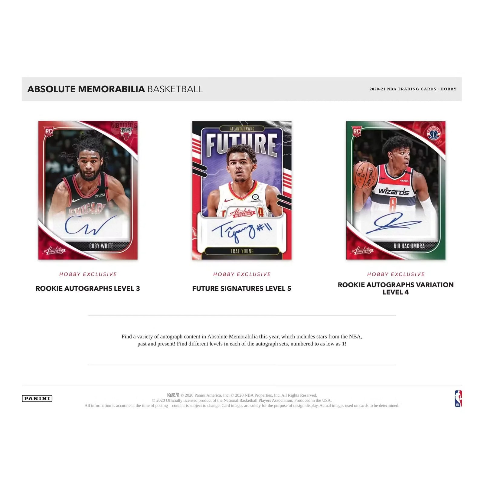 2020-21 Panini Absolute Memorabilia Basketball Hobby Box (Ships Sealed Only)