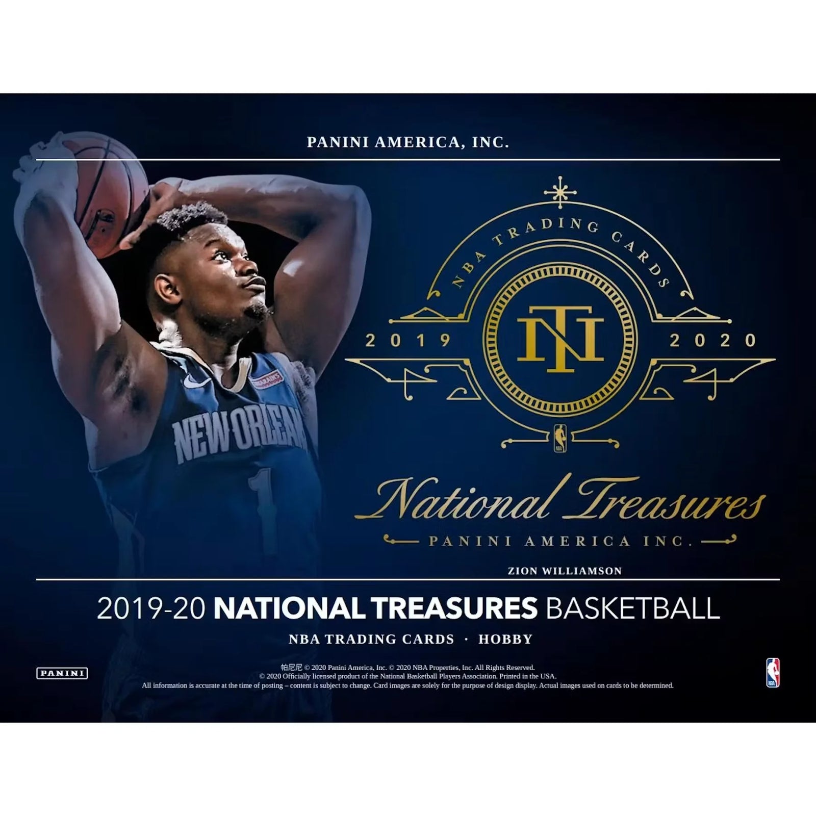 2019-20 Panini National Treasures Basketball Hobby 4-Box Case (Ships Sealed Only)
