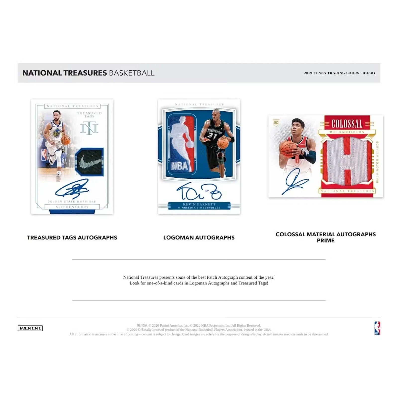 2019-20 Panini National Treasures Basketball Hobby 4-Box Case (Ships Sealed Only)