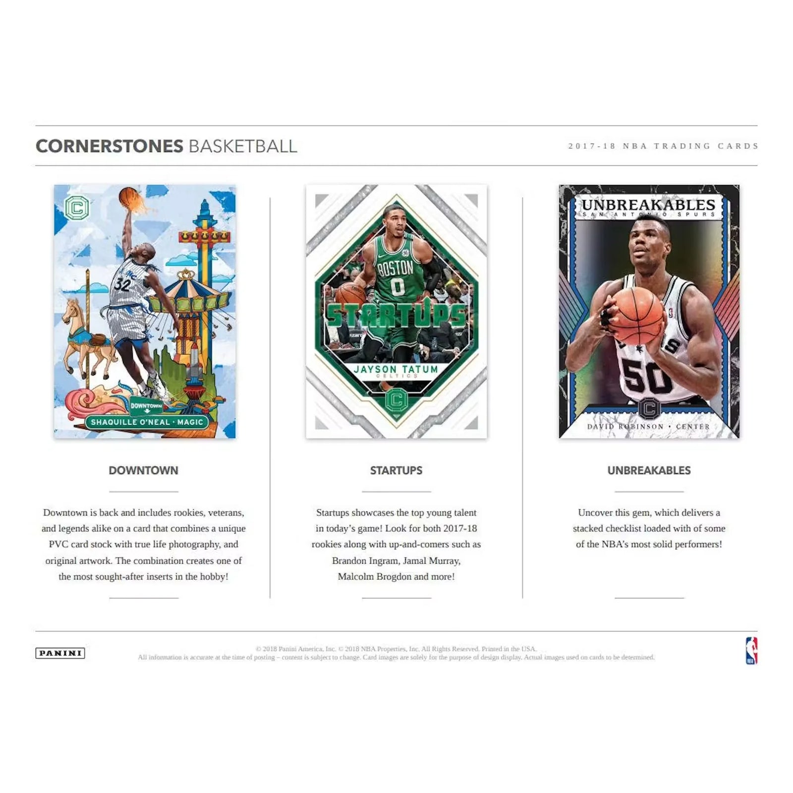 2017-18 Panini Cornerstones Basketball Hobby Box (Ships Sealed Only)