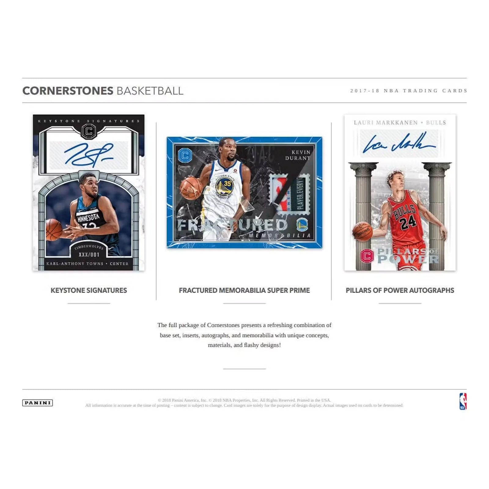 2017-18 Panini Cornerstones Basketball Hobby Box (Ships Sealed Only)