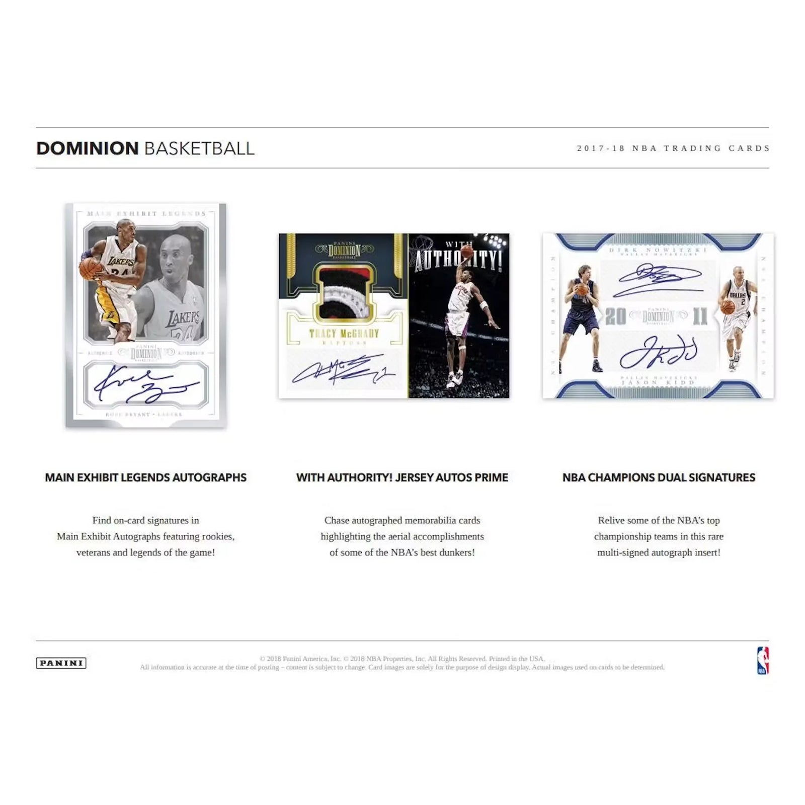 2017-18 Panini Dominion Basketball Hobby Box | Three Autos Per Box (Ships Sealed Only)