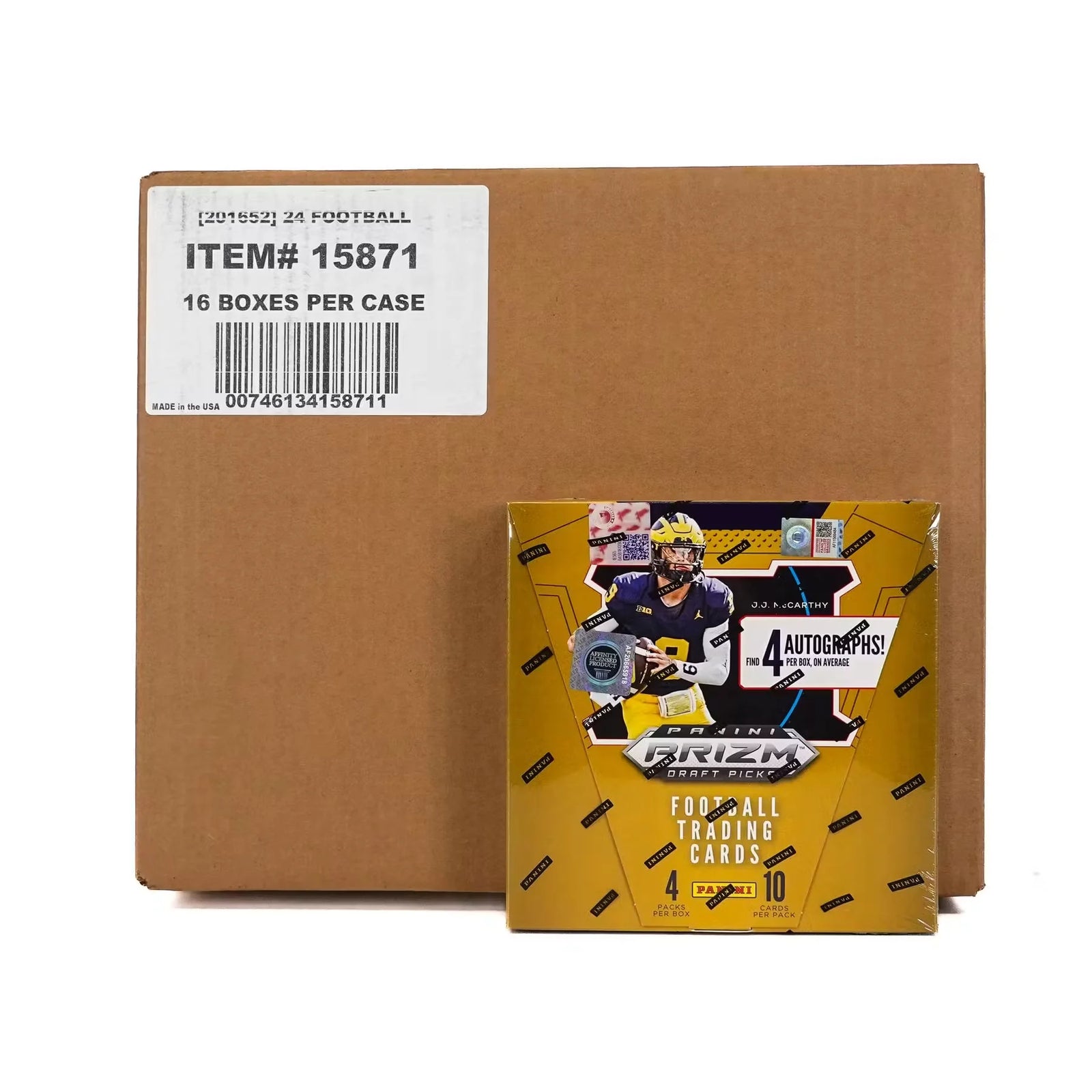 2024 Panini Prizm Draft Picks Football Hobby | 16-Box Case (Ships Sealed Only)