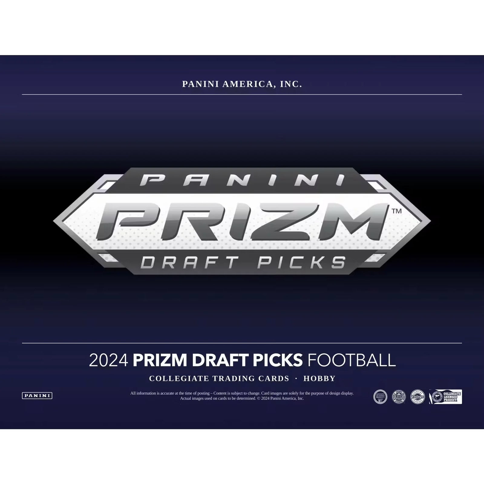 2024 Panini Prizm Draft Picks Football Hobby | 16-Box Case (Ships Sealed Only)