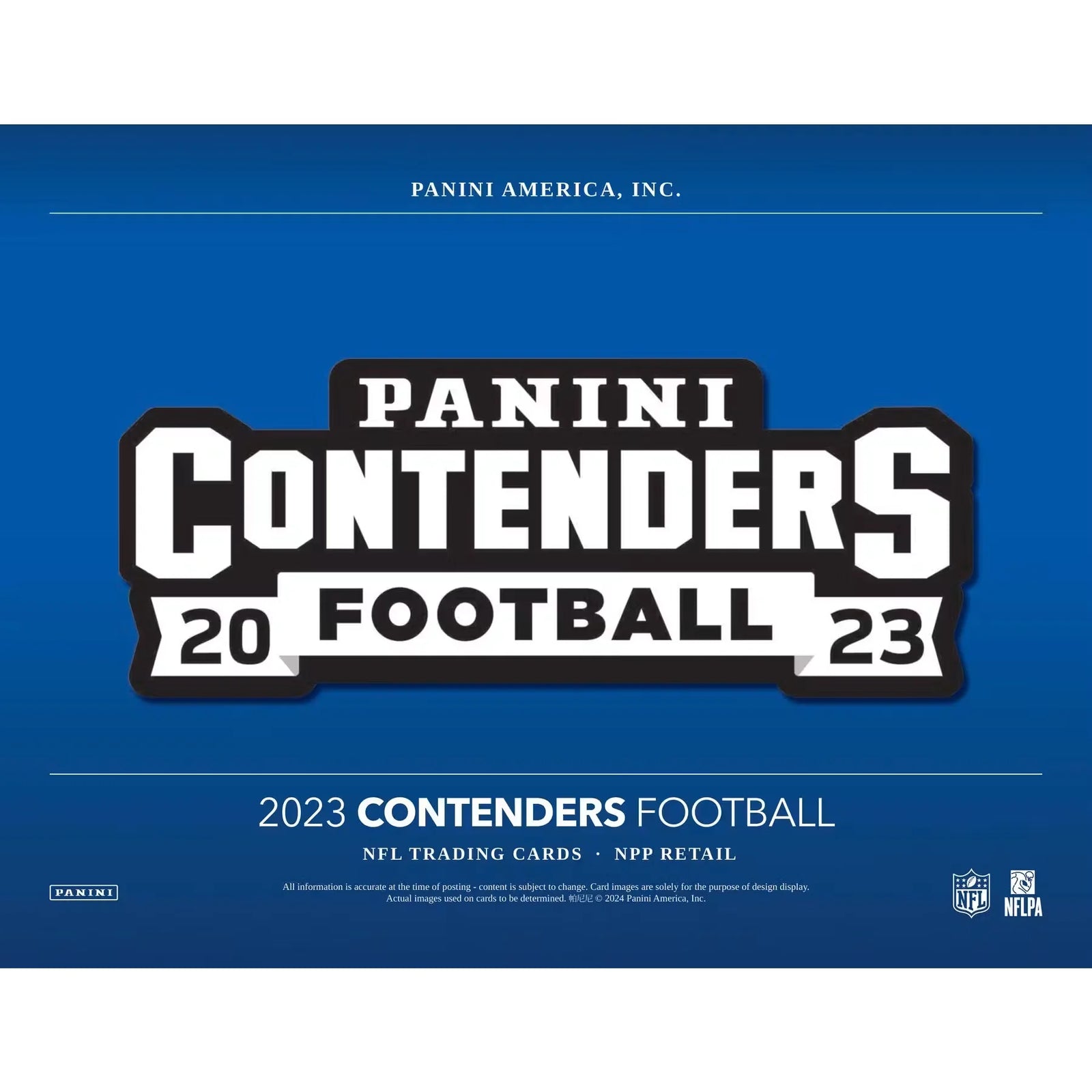2023 Panini Contenders Football Blaster Hobby 20-Box Case | Blue Parallels (Ships Sealed Only)