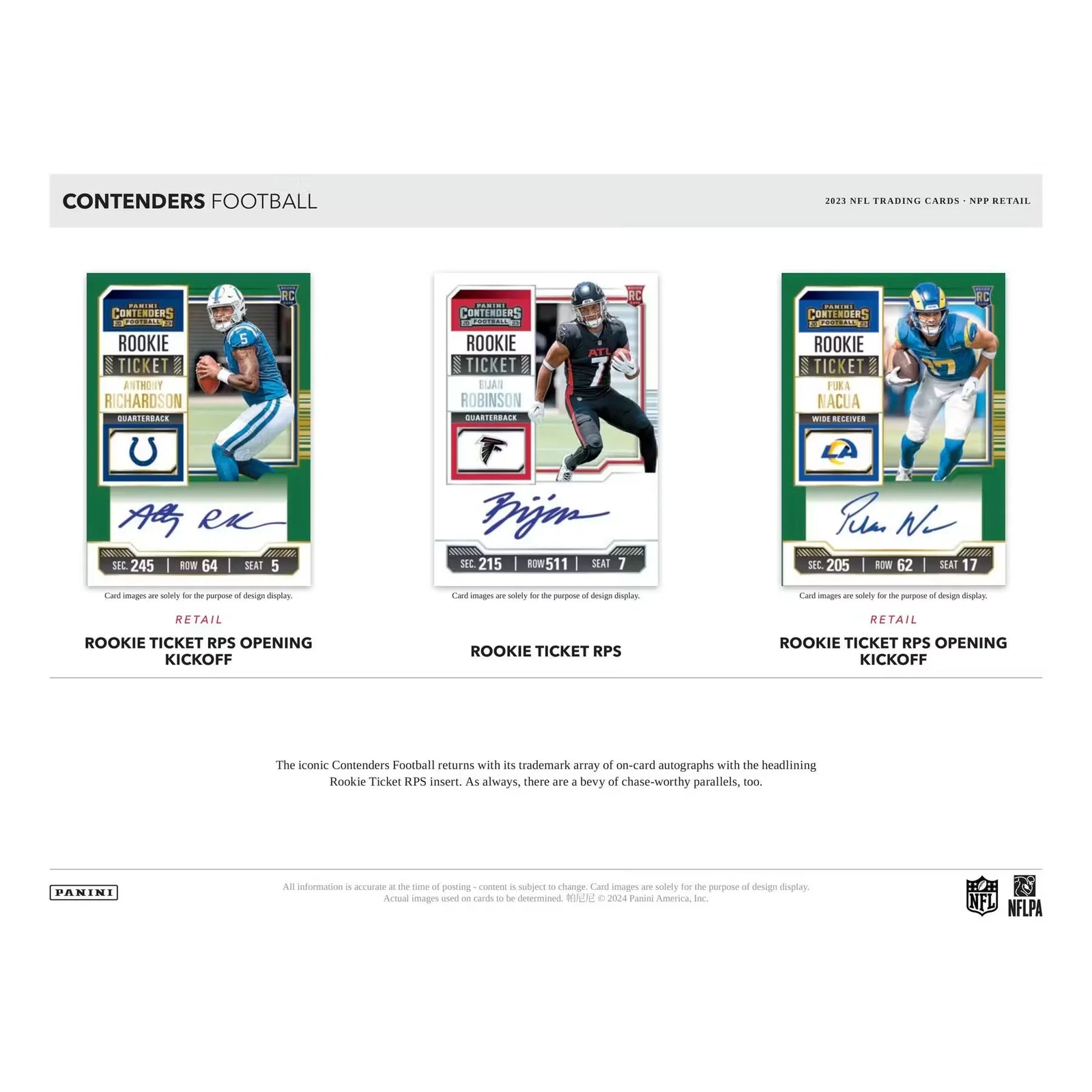 2023 Panini Contenders Football Blaster Hobby 20-Box Case | Blue Parallels (Ships Sealed Only)