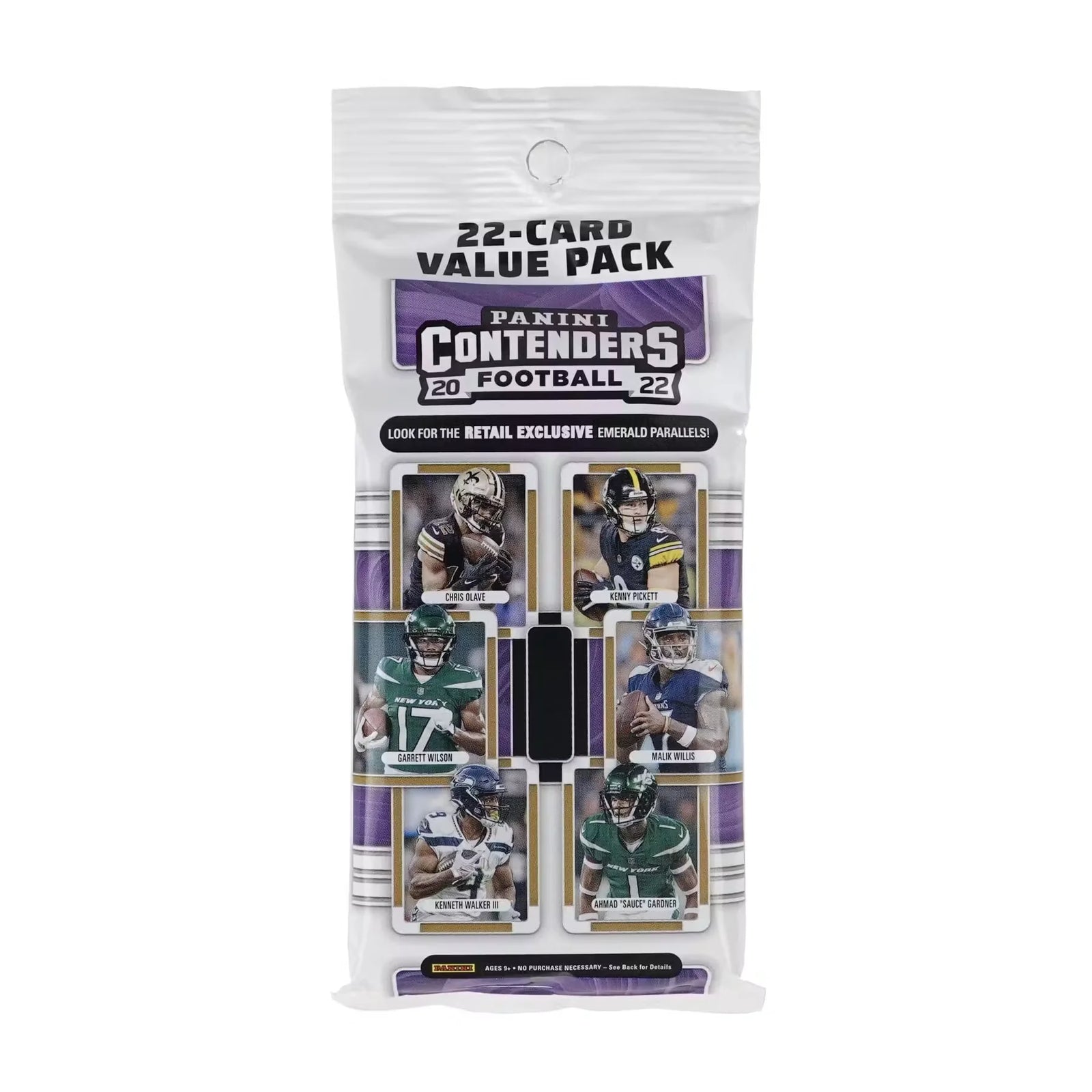 2022 Panini Contenders Football Jumbo Value Fat Pack Box (Emerald Parallels!) (Ships Sealed Only)