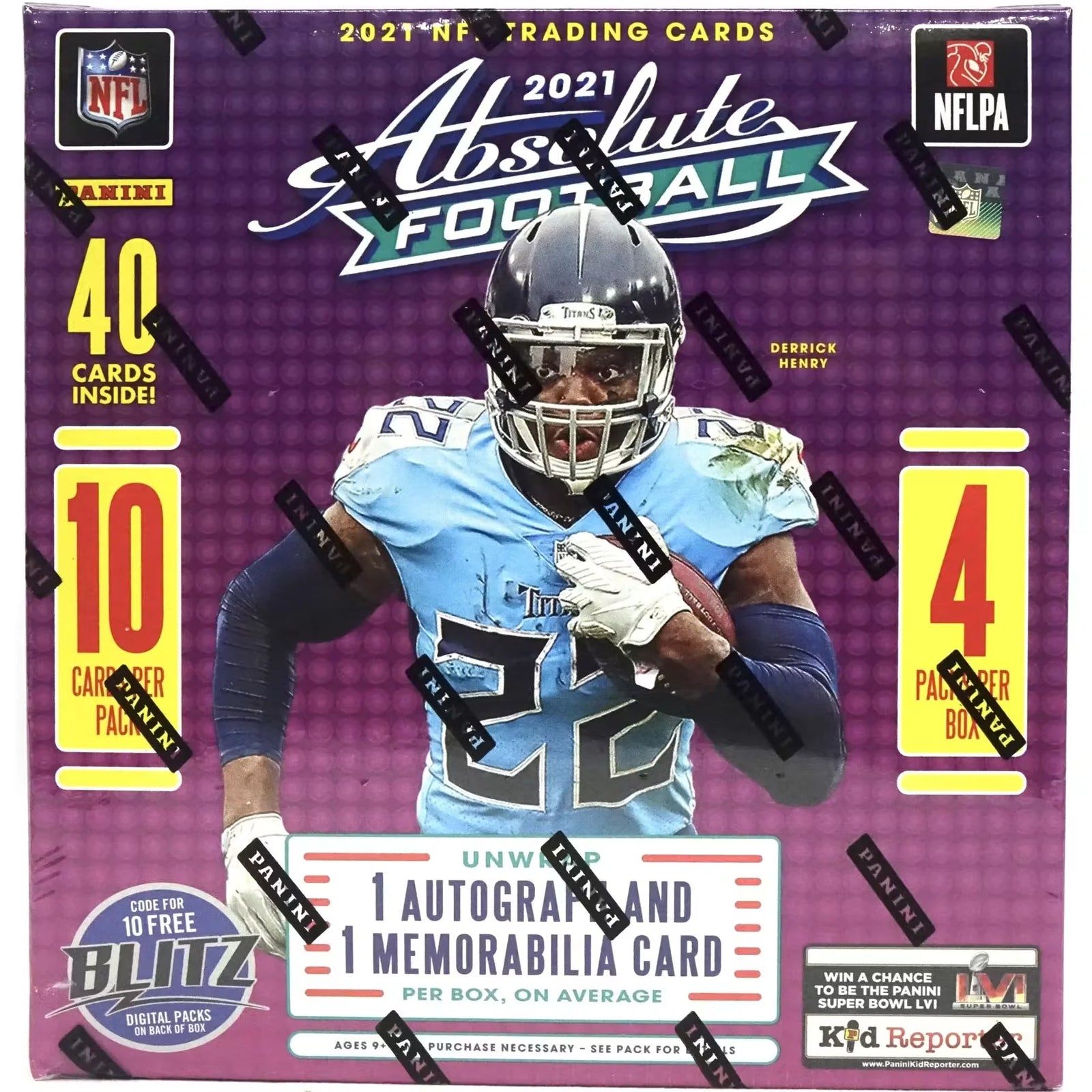 2021 Panini Absolute Football Mega Box (Teal Parallels!) () (Ships Sealed Only)