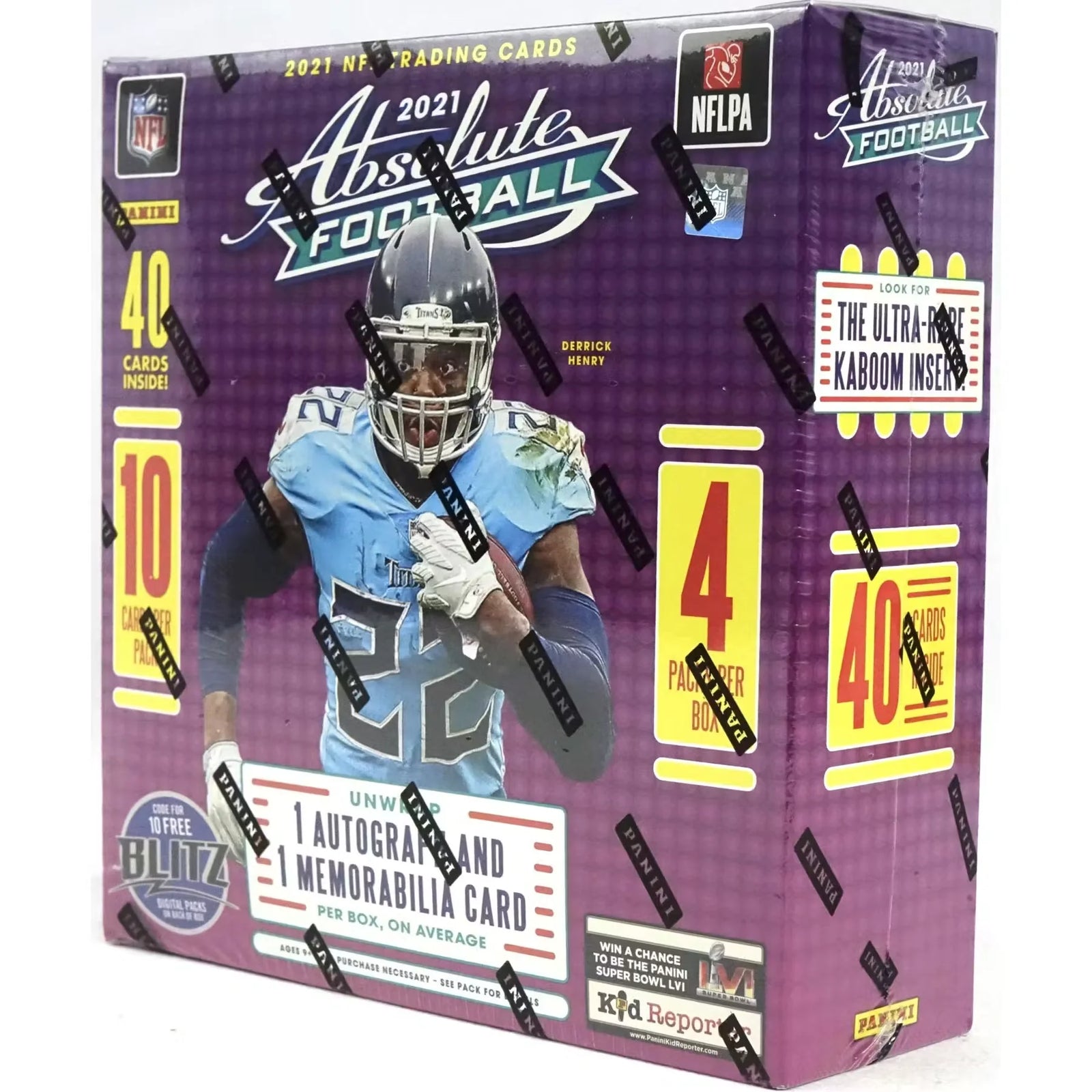 2021 Panini Absolute Football Mega Box (Teal Parallels!) () (Ships Sealed Only)