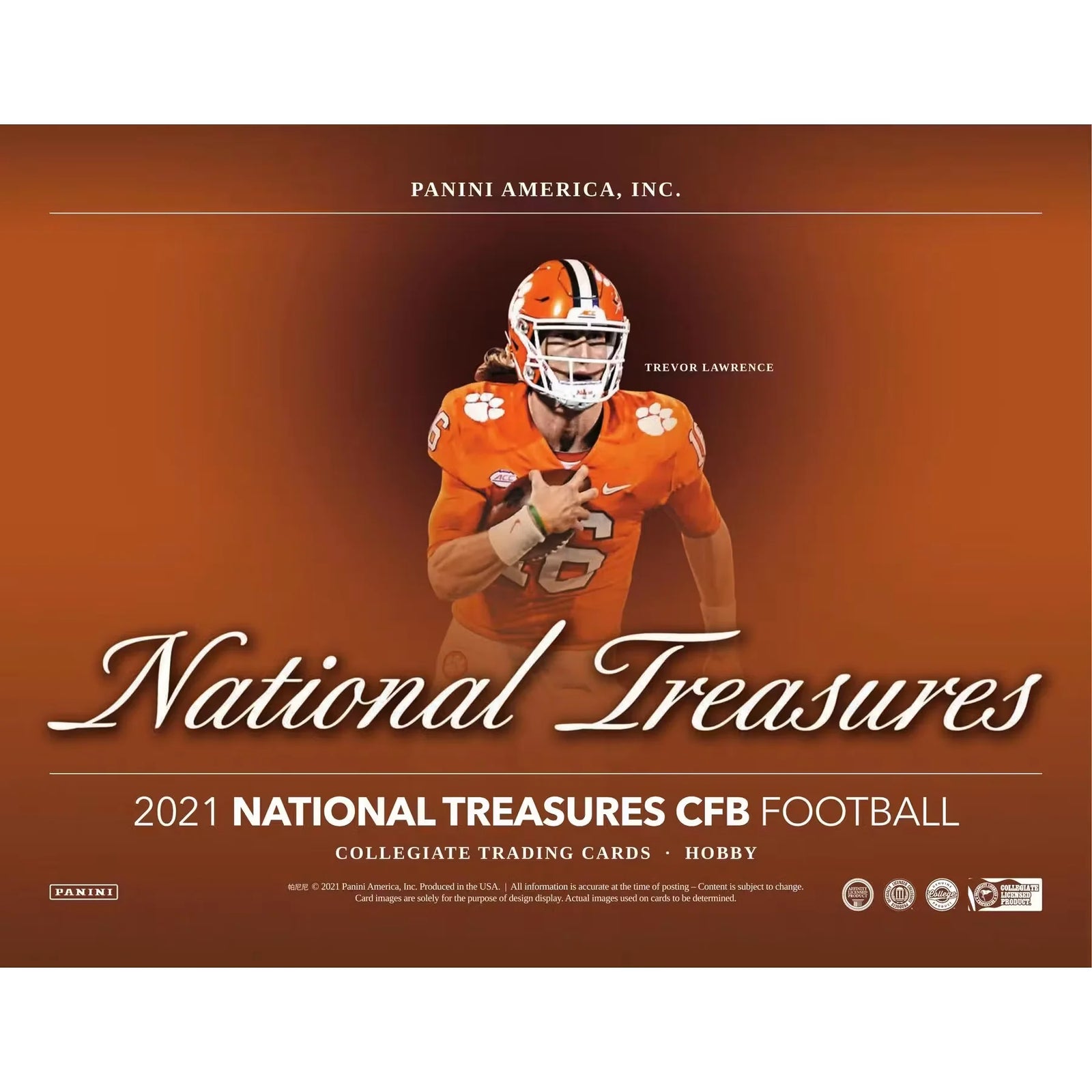 2021 Panini National Treasures Collegiate Football Hobby Box (Ships Sealed Only)