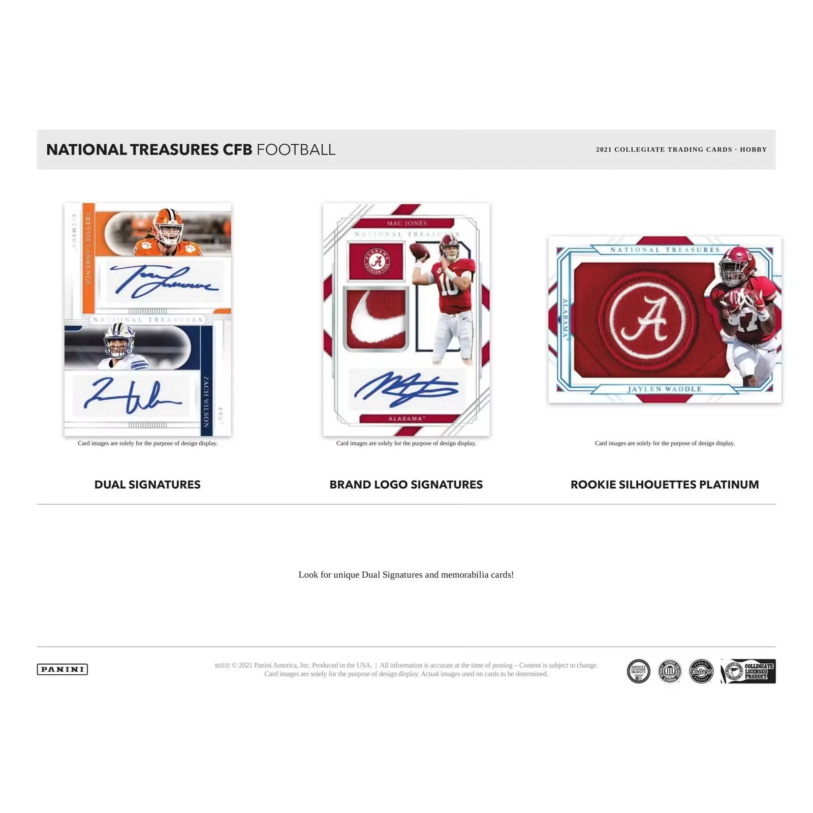 2021 Panini National Treasures Collegiate Football Hobby Box (Ships Sealed Only)