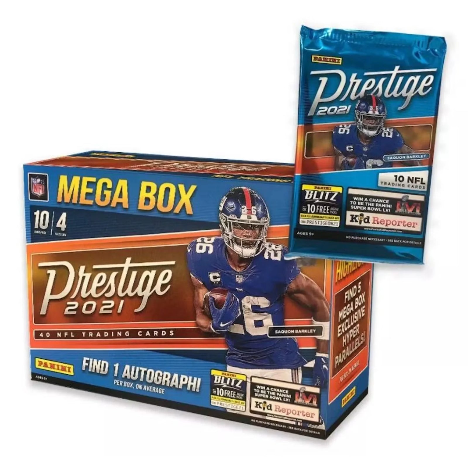 2021 Panini Prestige Football Mega Box | Hyper Parallels (Ships Sealed Only)