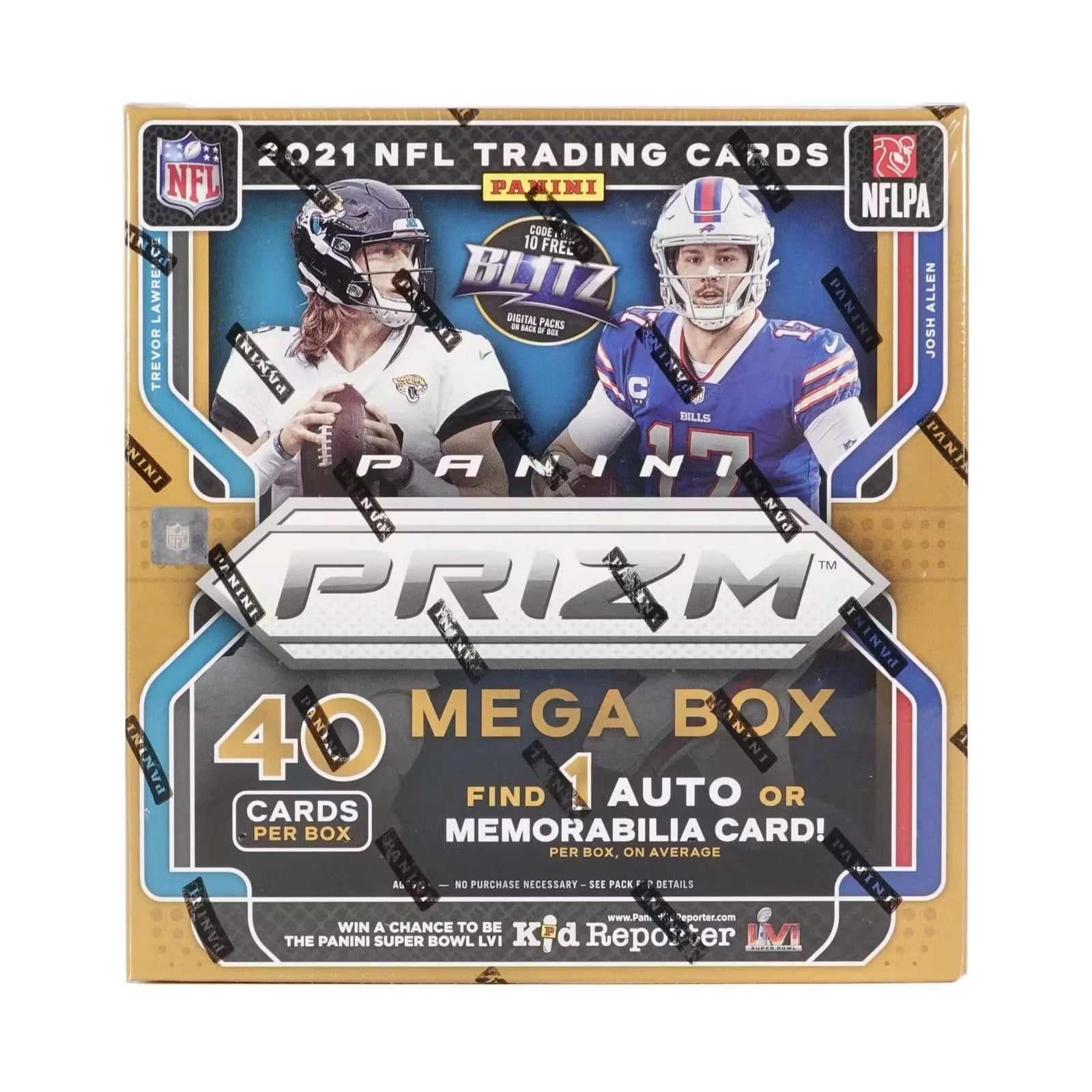 2021 Panini Prizm Football Mega Box (Purple Pulsar!) () (Ships Sealed Only)