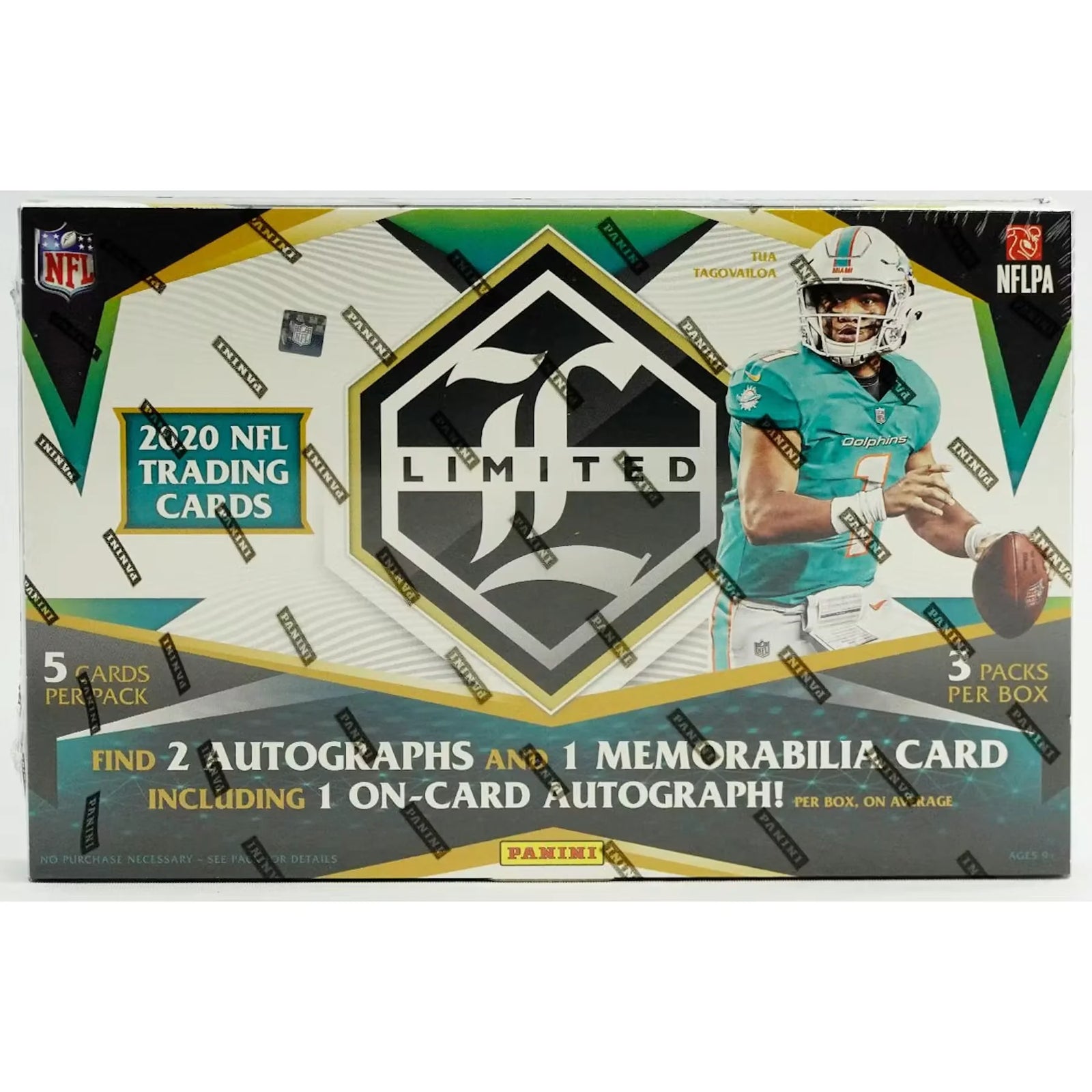 2020 Panini Limited Football Hobby 14-Box Case (Ships Sealed Only) - D