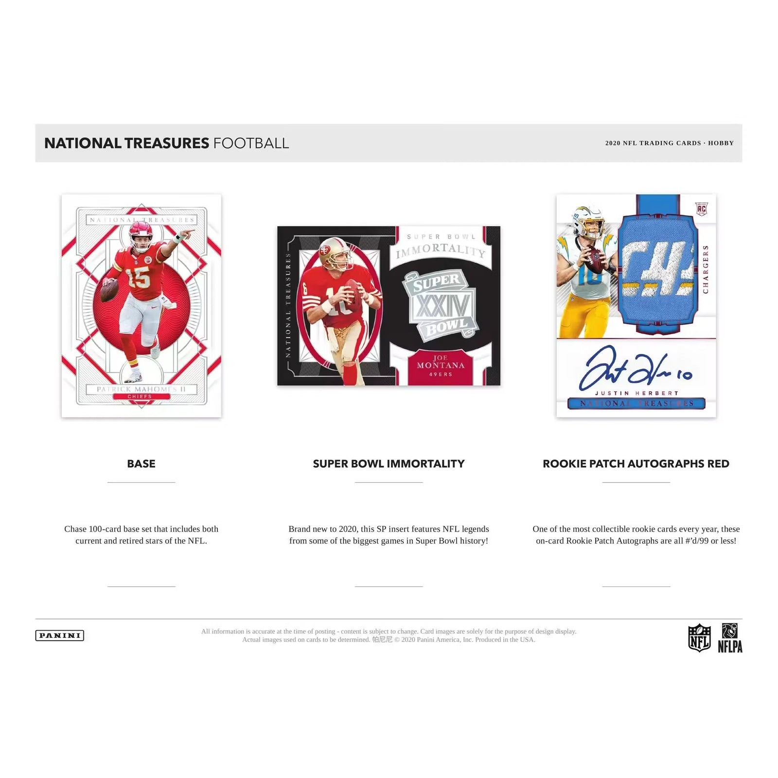 2020 Panini National Treasures Football Hobby Box (Ships Sealed Only)