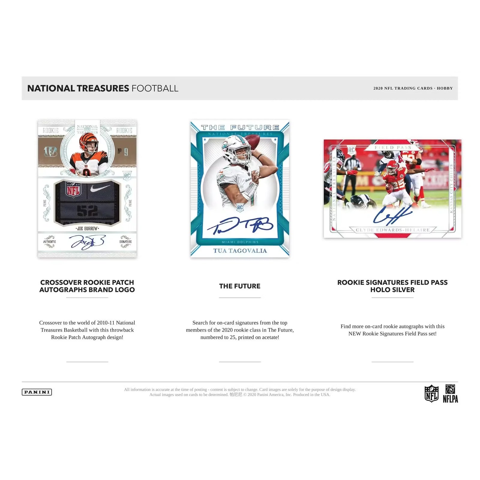 2020 Panini National Treasures Football Hobby Box (Ships Sealed Only)