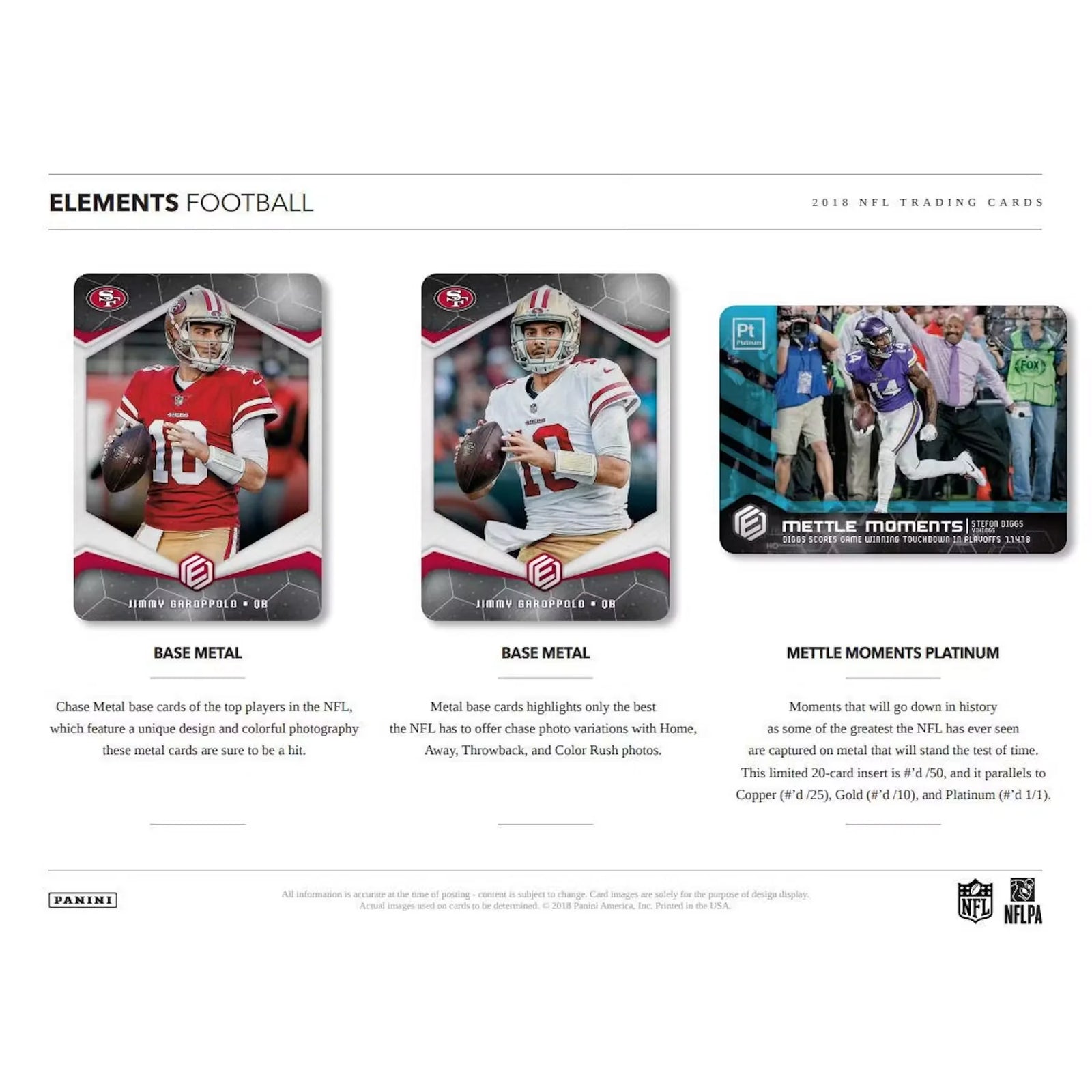 2018 Panini Elements Football Hobby Box | Metal Autographs (Ships Sealed Only)