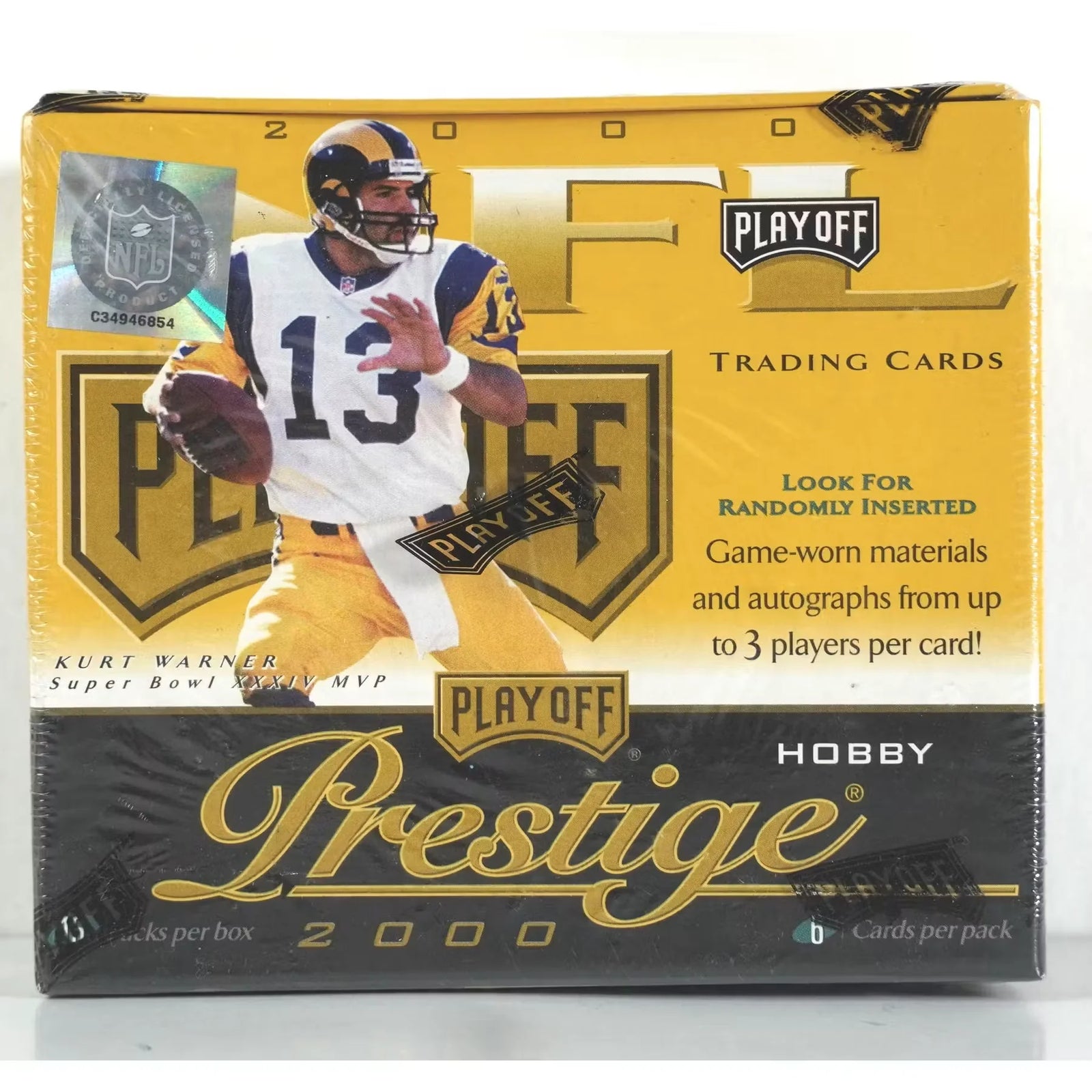 2000 Playoff Prestige Football Hobby Box | Tom Brady Rookie Era