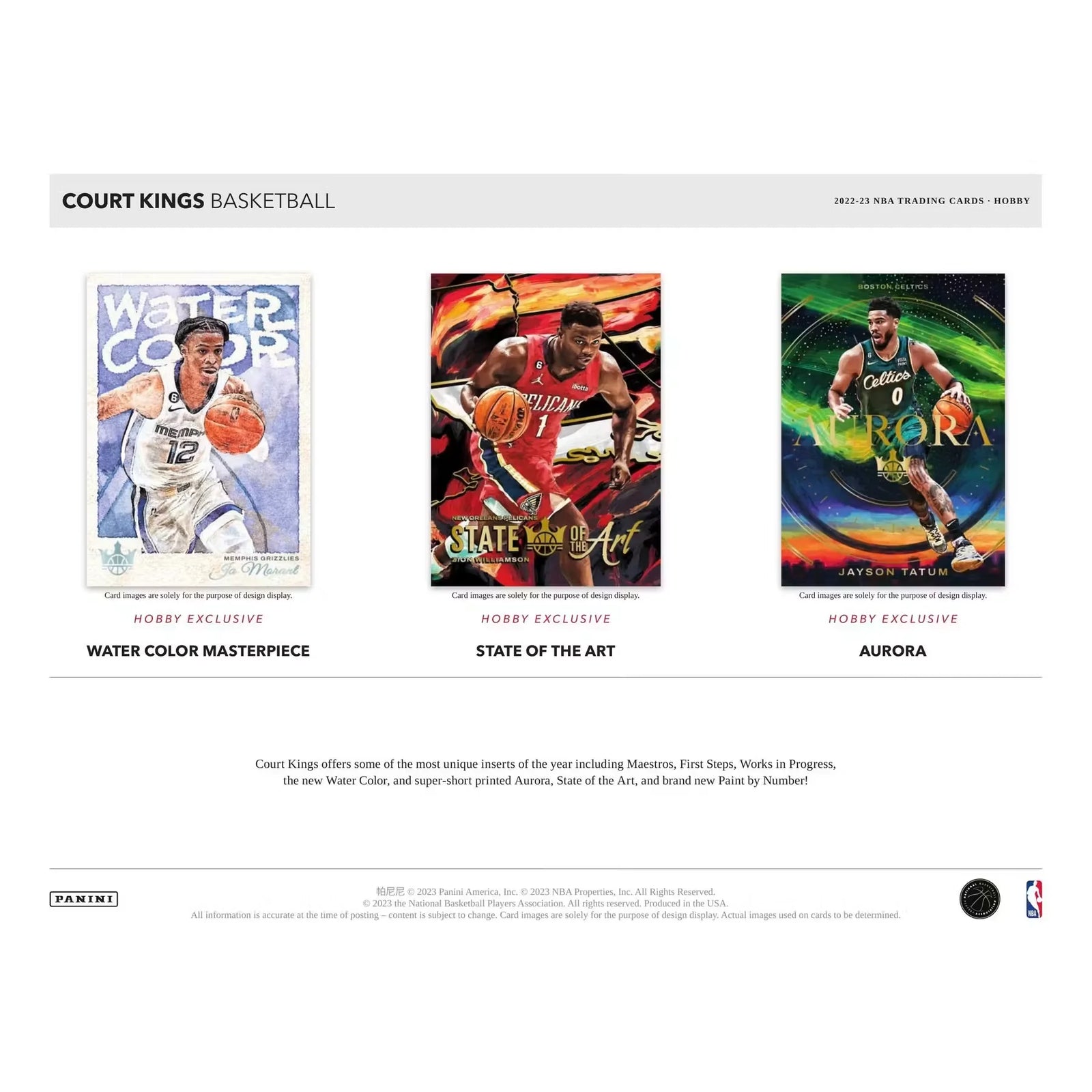 2022-23 Panini Court Kings Basketball Hobby 16-Box Case (Ships Sealed Only)