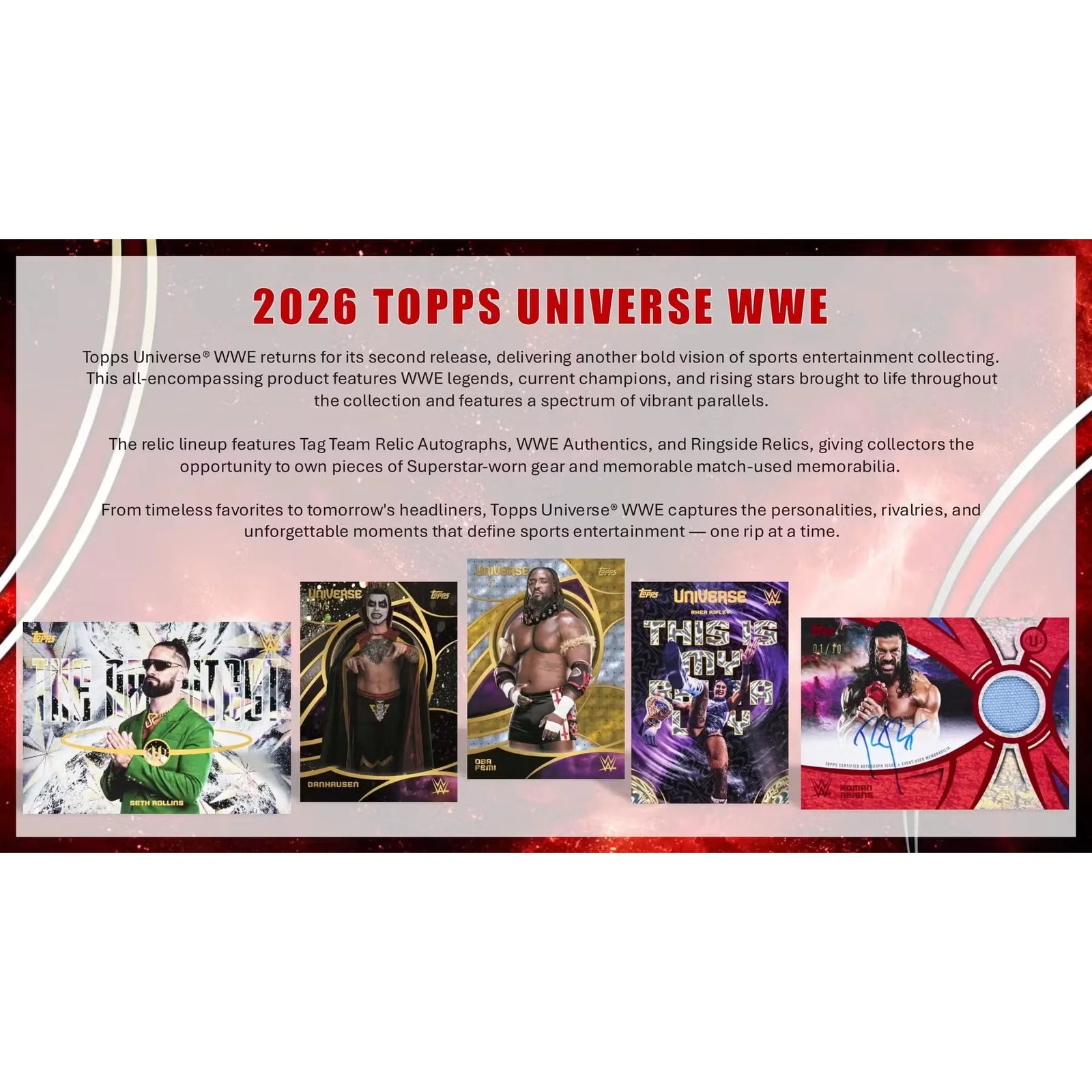 2026 Topps WWE Universe Wrestling Blaster Box | Presell (Ships Sealed Only)