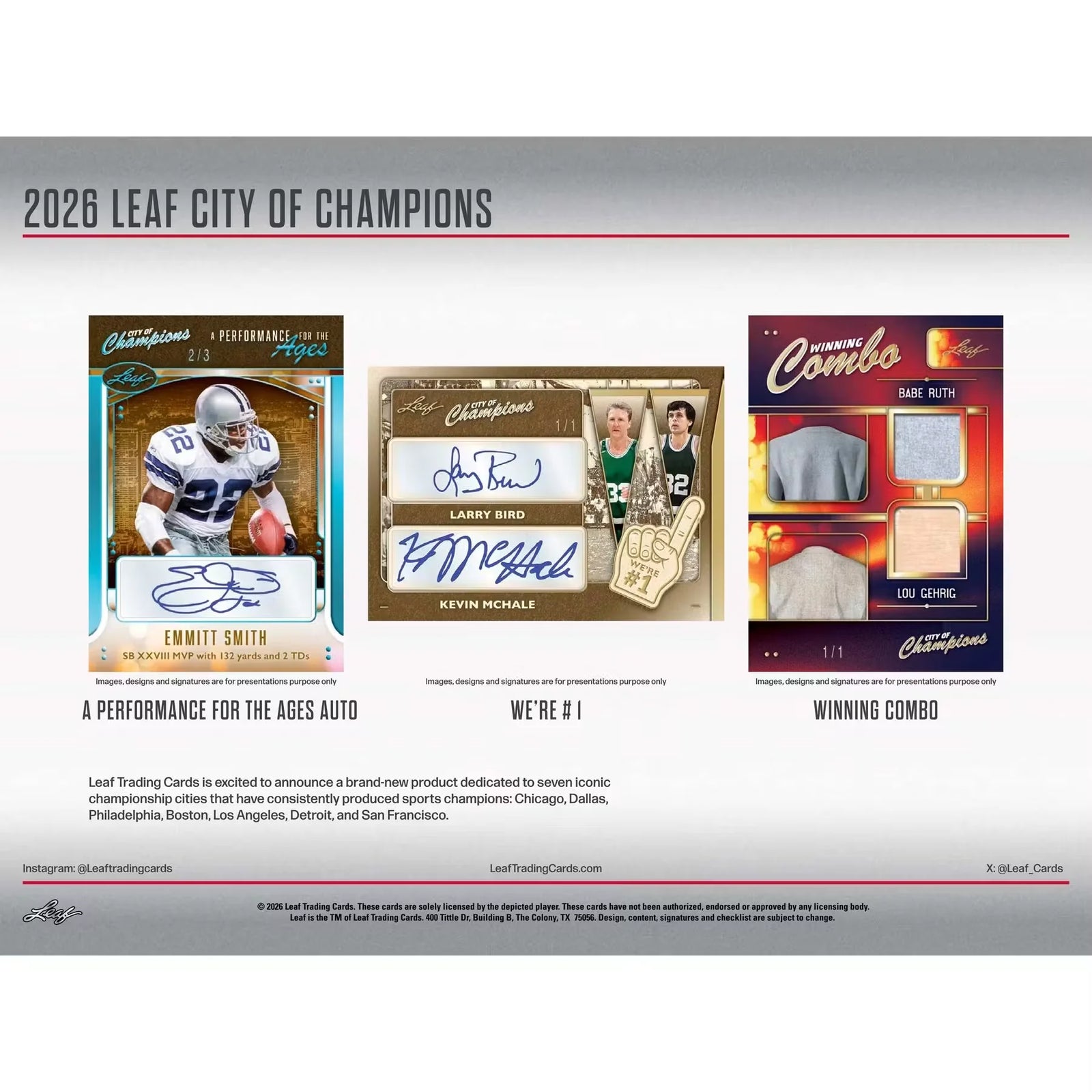 2026 Leaf City of Champions Hobby Box (Presell) (Ships Sealed Only)