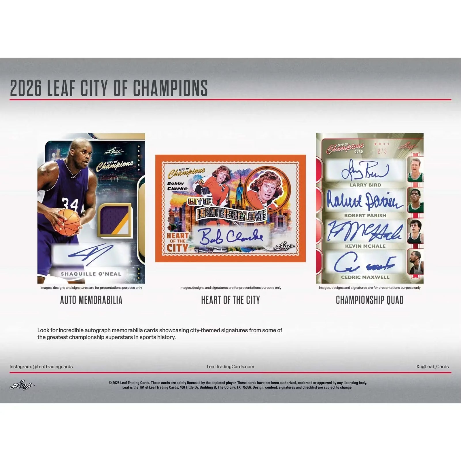 2026 Leaf City of Champions Hobby Box (Presell) (Ships Sealed Only)