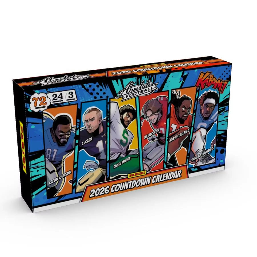 2026 Panini Absolute Football Countdown Calendar | 8-Box Case Presell (Ships Sealed Only)